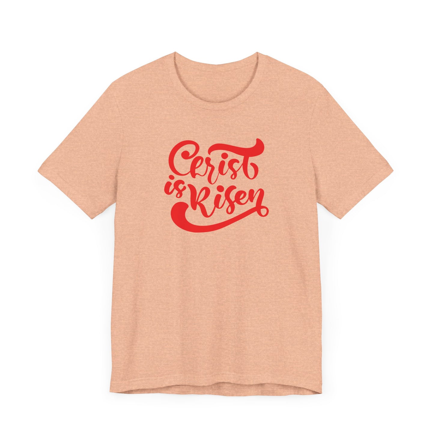 Christ is Risen Red Print Unisex Jersey Short Sleeve Tee