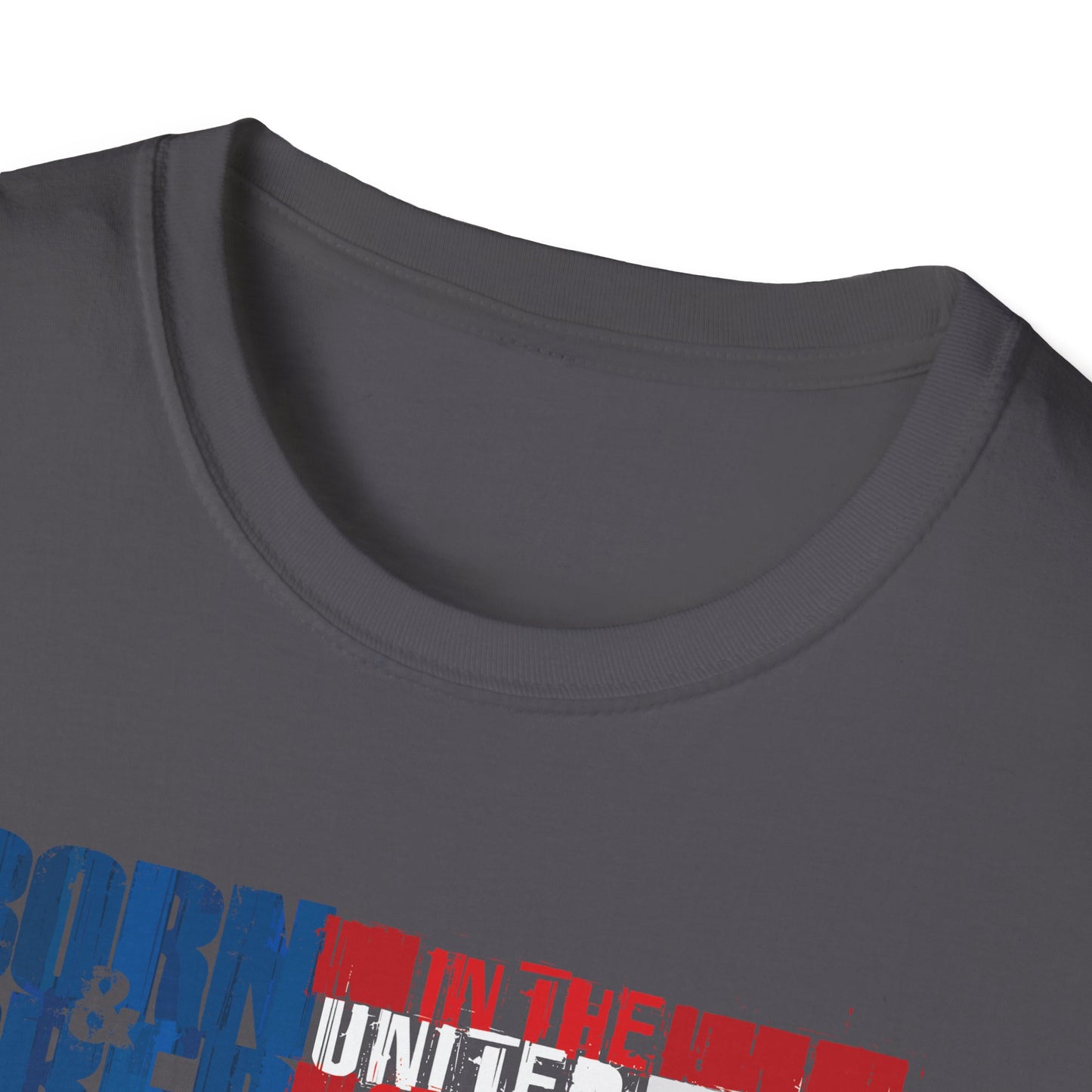 Born & Bred In The USA Unisex Softstyle T-Shirt