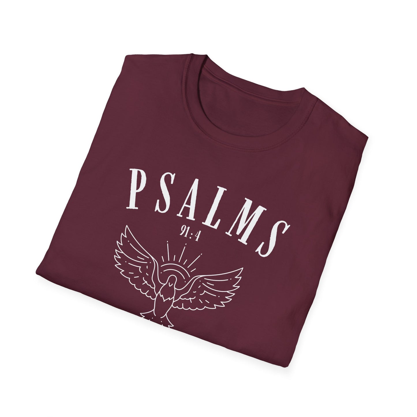 Psalms 91:4 Under His Wings You Will Find Refuge Softstyle T-Shirt