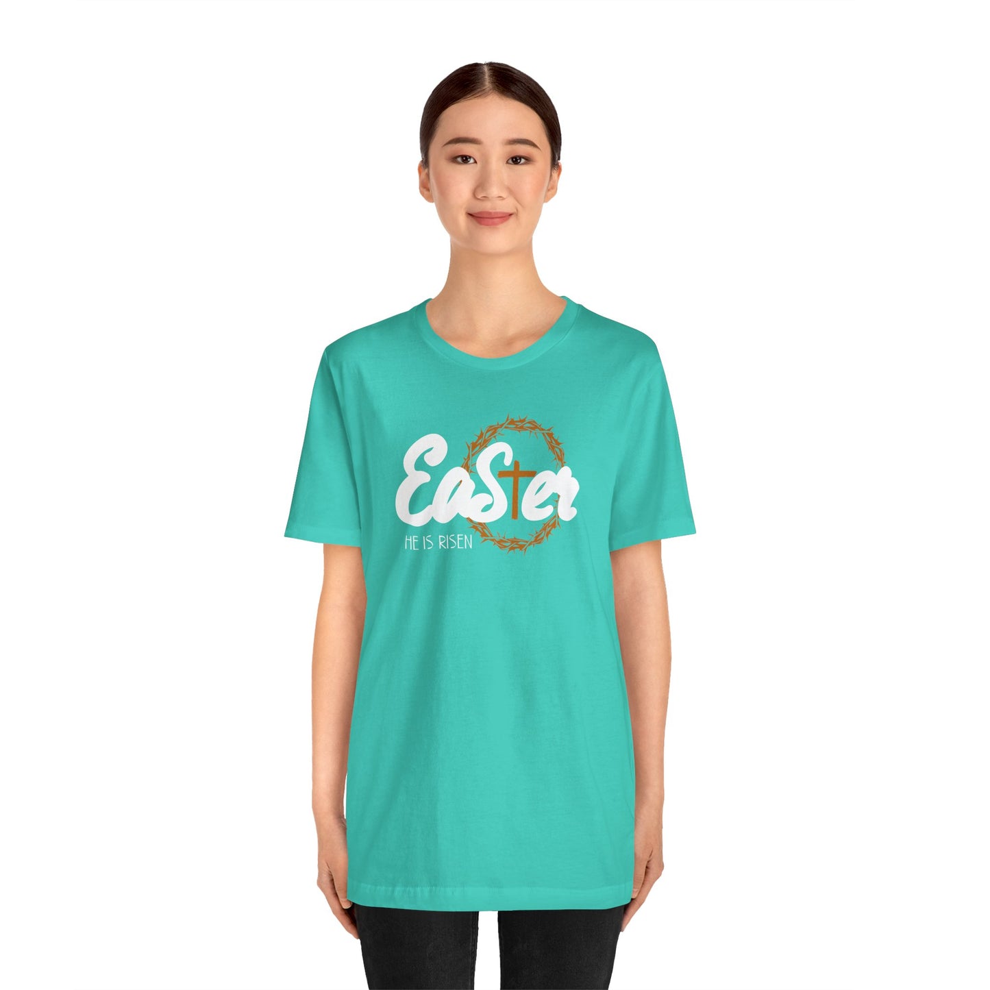 Easter He Is Risen Unisex Jersey Short Sleeve Tee