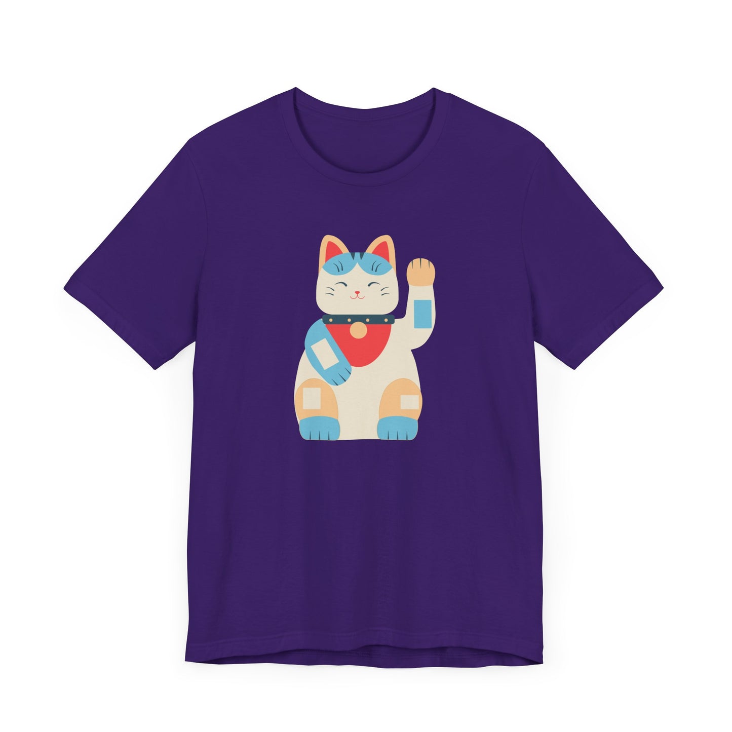 Good Vibes With Maneki-Neko Cat Unisex Jersey Short Sleeve Tee