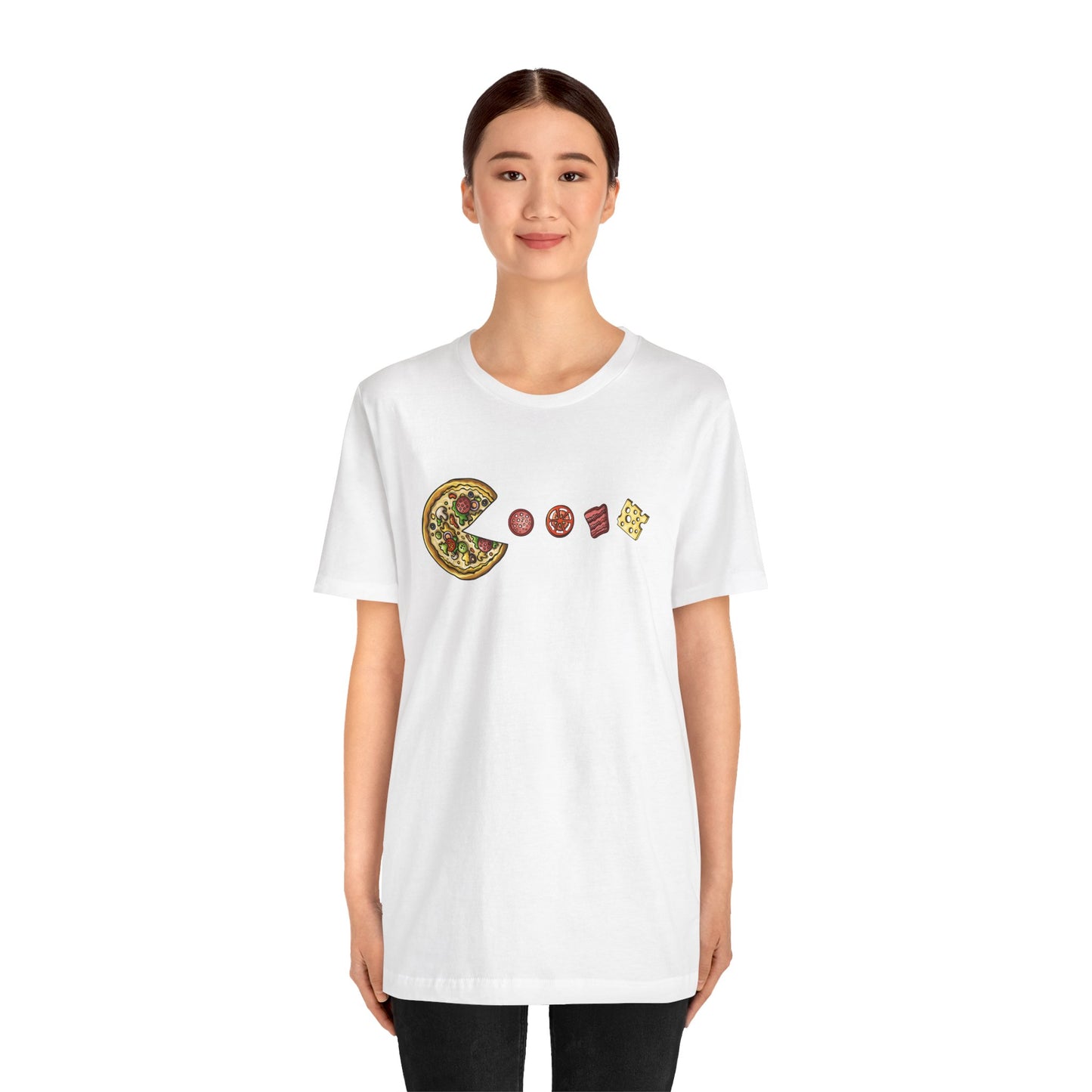 Pizza Pacman Unisex Jersey Short Sleeve Tee