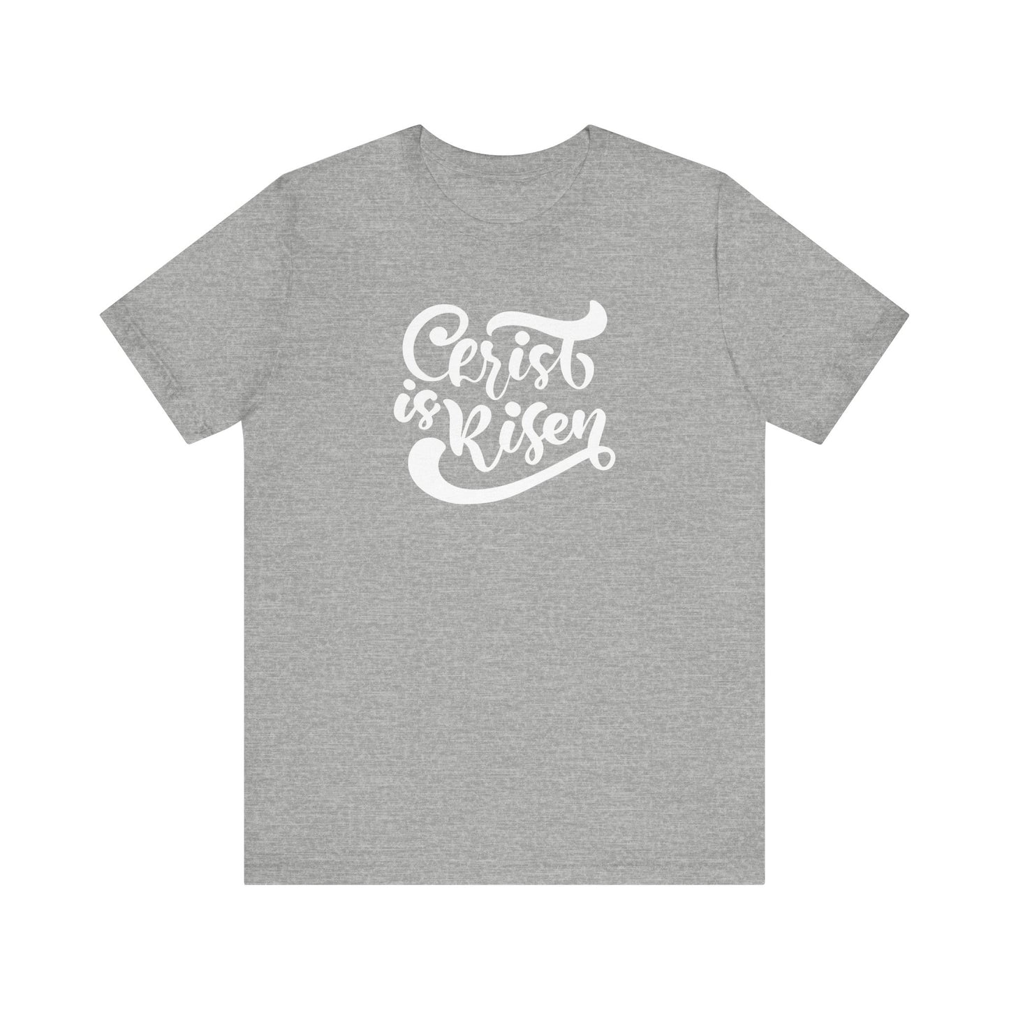 Christ is Risen White Print Unisex Jersey Short Sleeve Tee