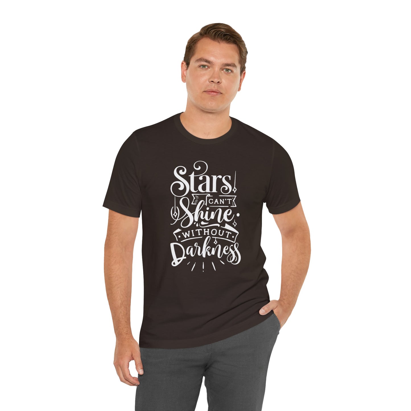 Stars Can't Shine Without Darkness Unisex Jersey Short Sleeve Tee