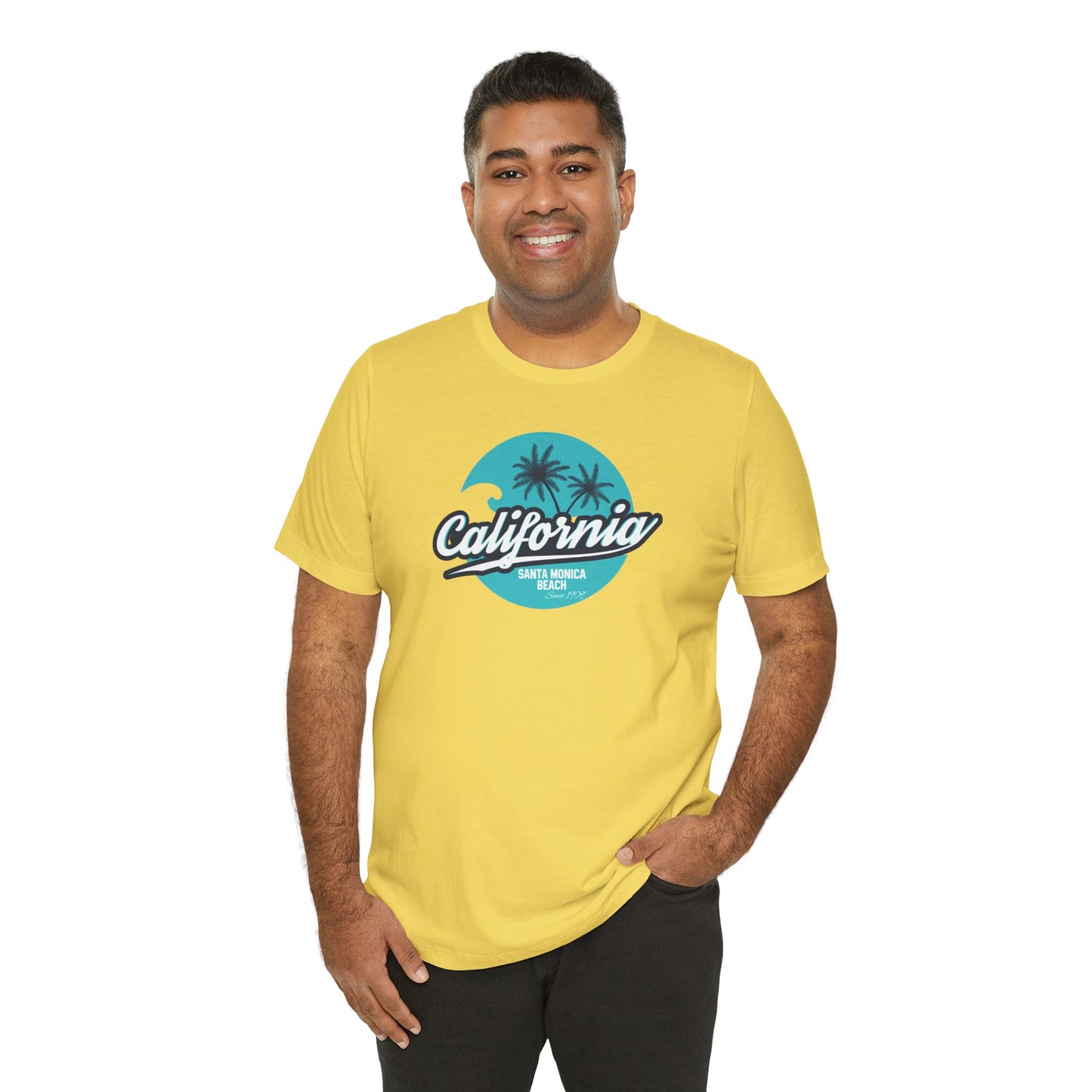 California Santa Monica Beach Unisex Jersey Short Sleeve Tee
