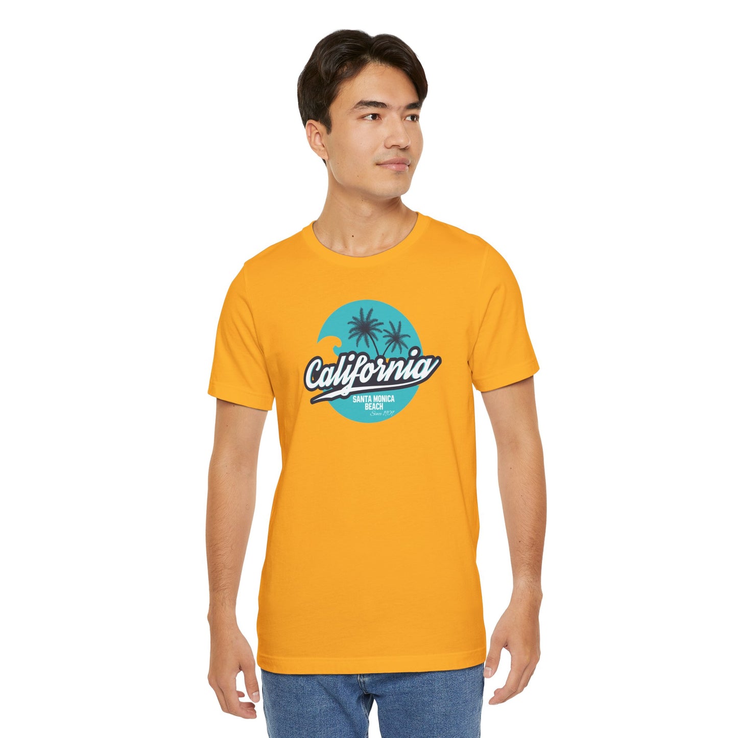 California Santa Monica Beach Unisex Jersey Short Sleeve Tee