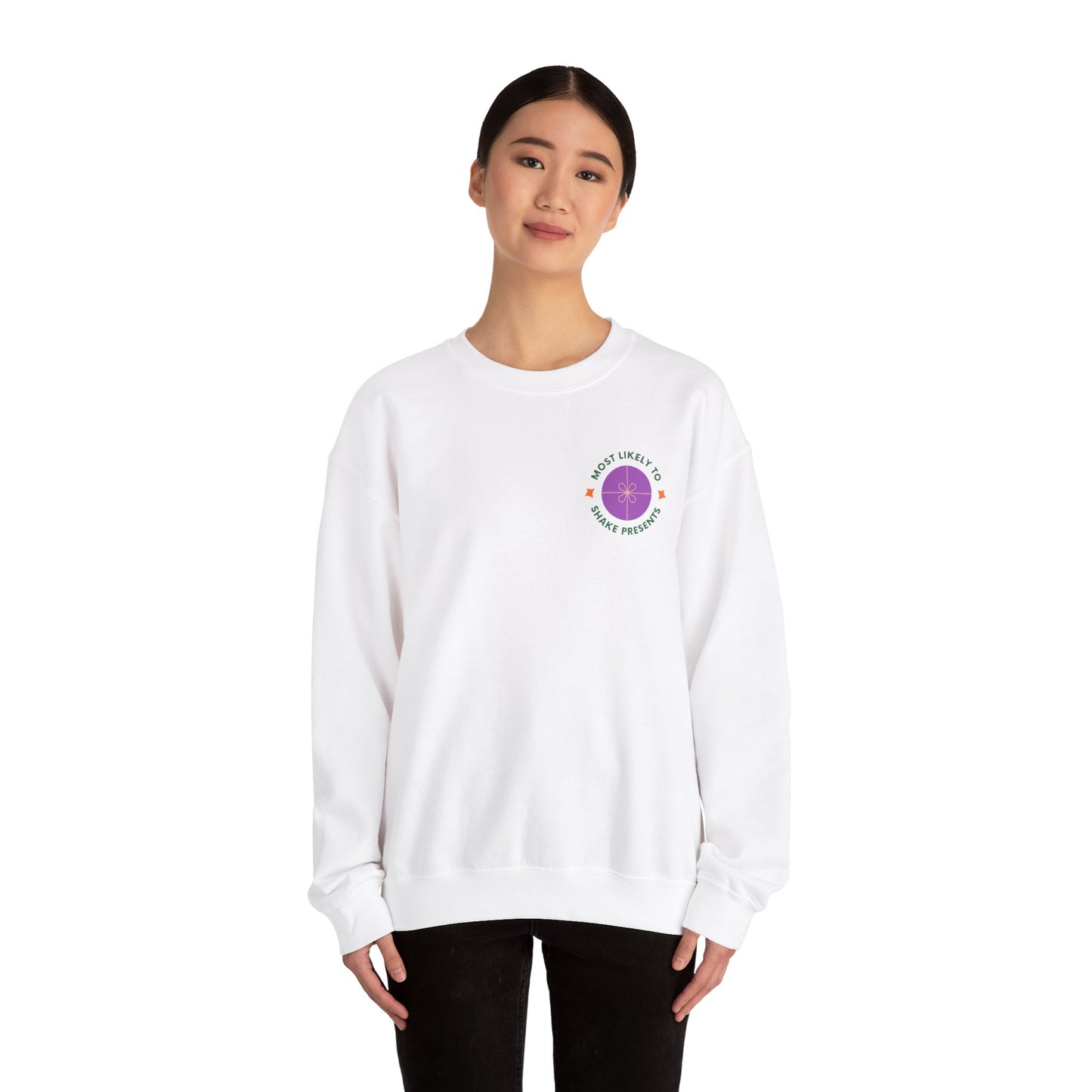 Unisex Heavy Blend Crewneck Sweatshirt Most Likely To Shake Presents ππβ¨