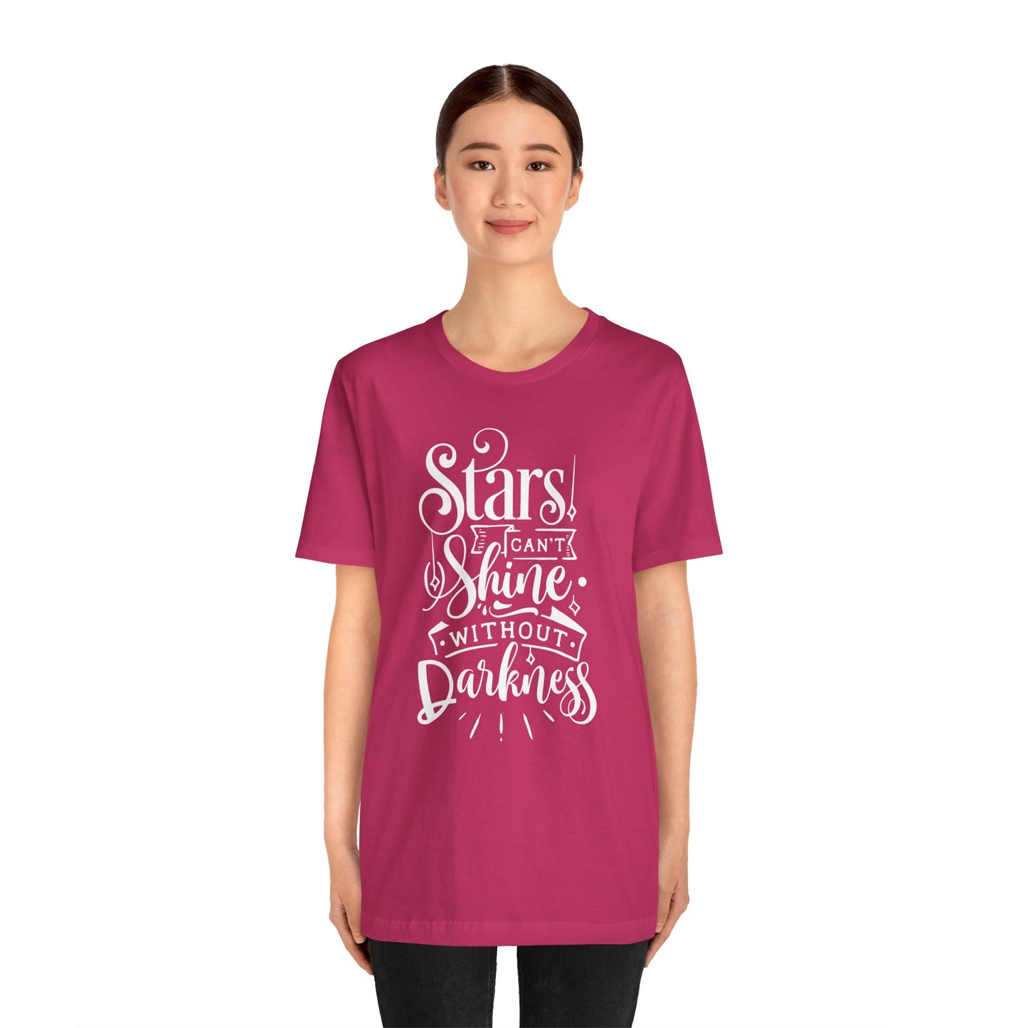 Stars Can't Shine Without Darkness Unisex Jersey Short Sleeve Tee