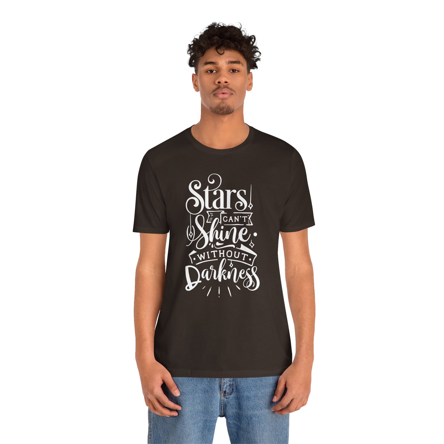Stars Can't Shine Without Darkness Unisex Jersey Short Sleeve Tee