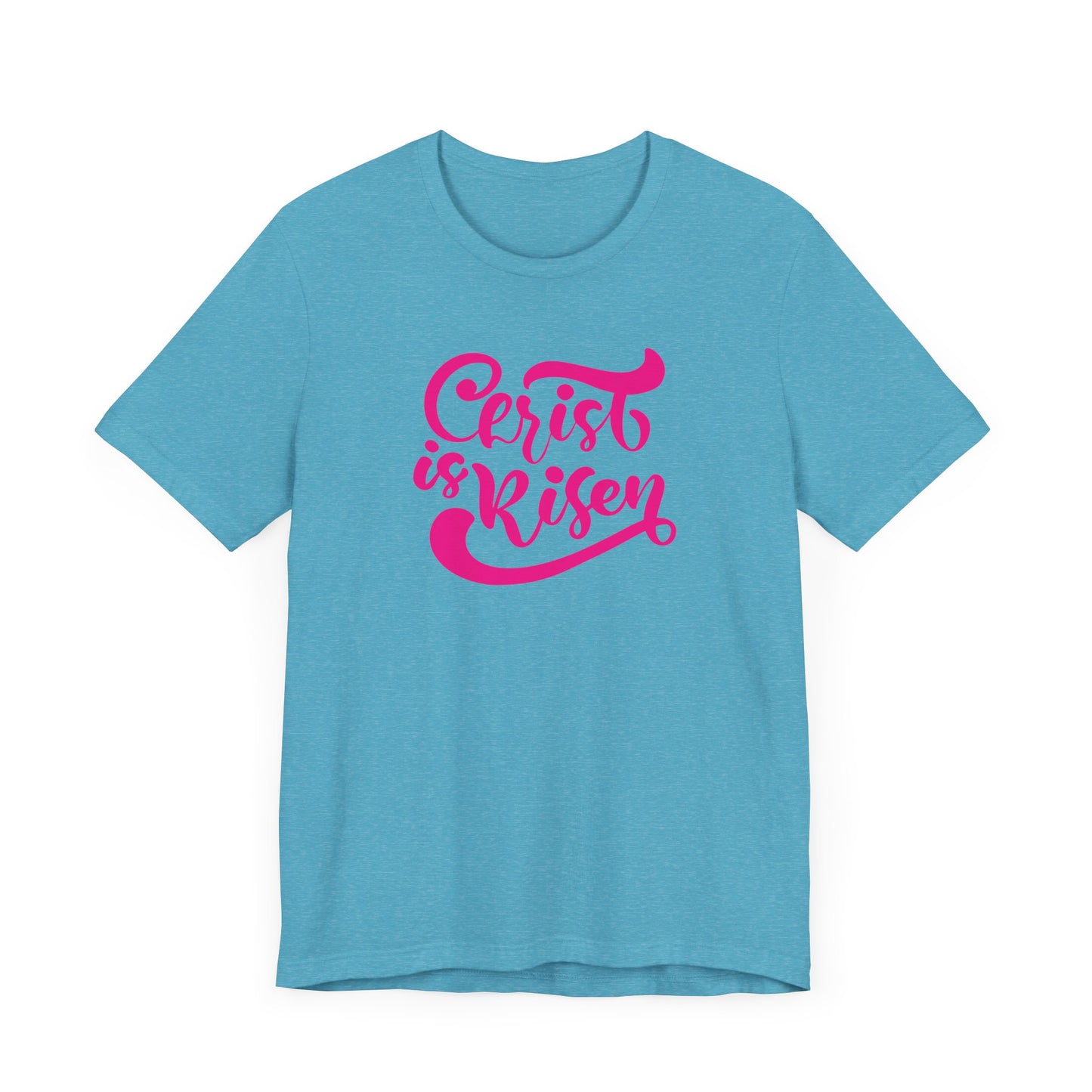 Christ is Risen Pink Print Unisex Jersey Short Sleeve Tee