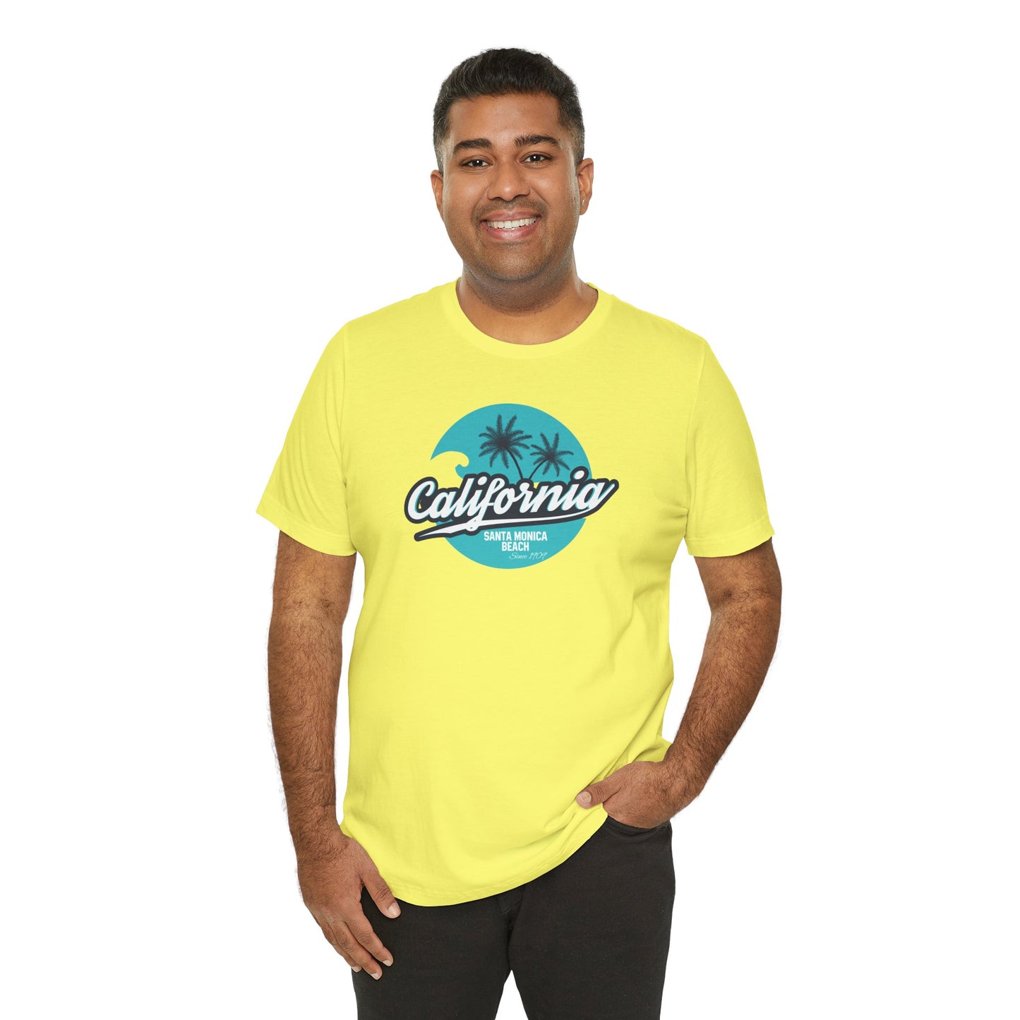 California Santa Monica Beach Unisex Jersey Short Sleeve Tee