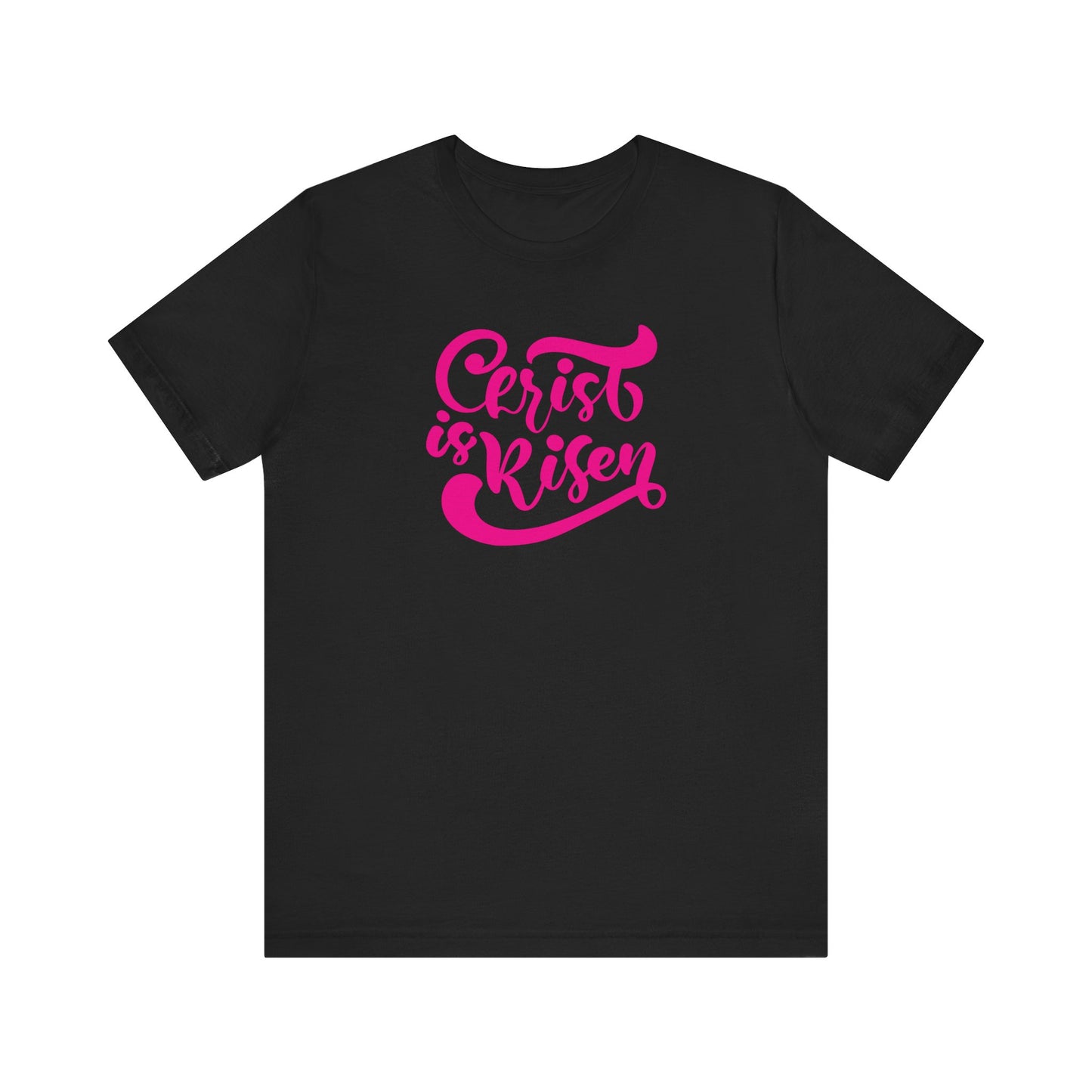 Christ is Risen Pink Print Unisex Jersey Short Sleeve Tee