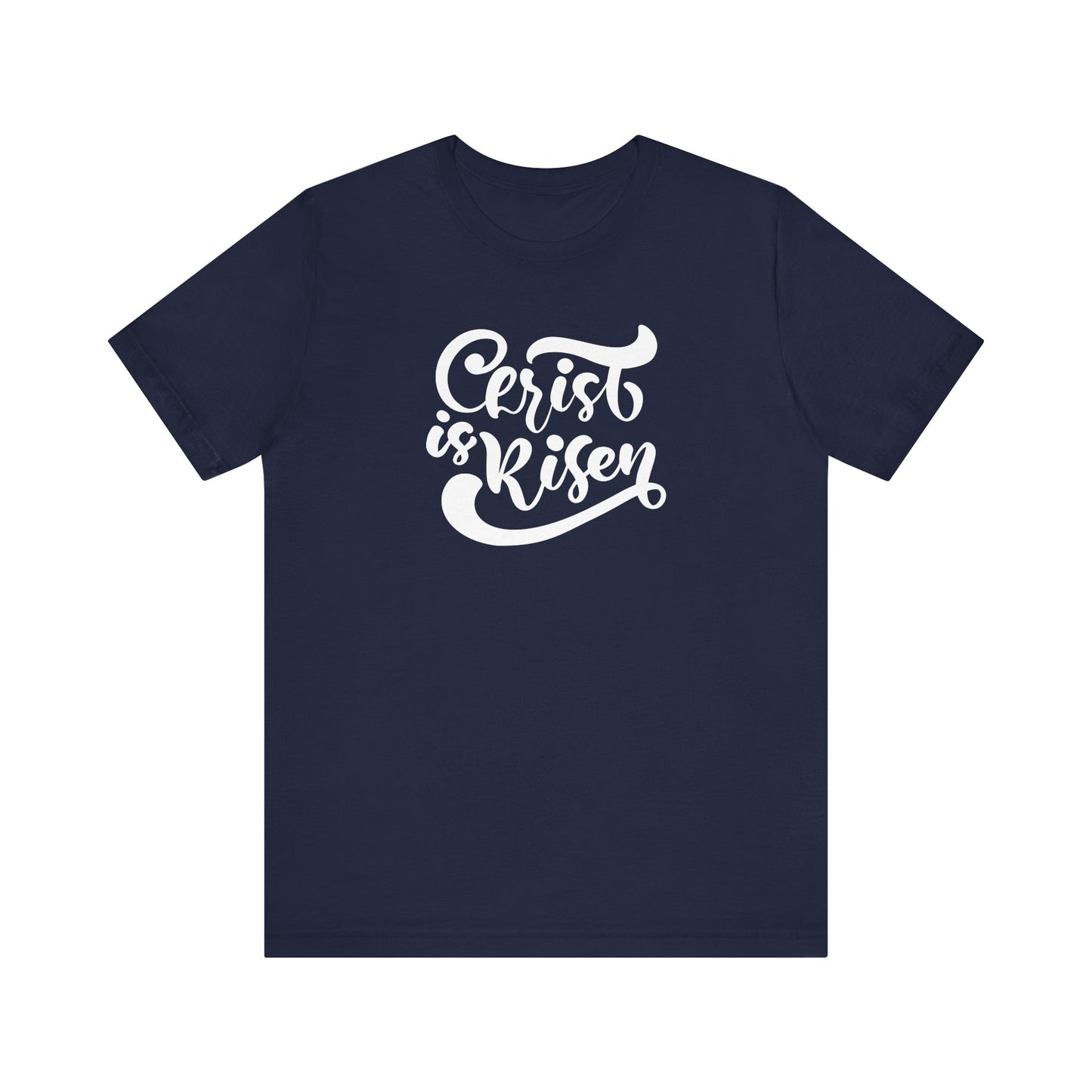 Christ is Risen White Print Unisex Jersey Short Sleeve Tee