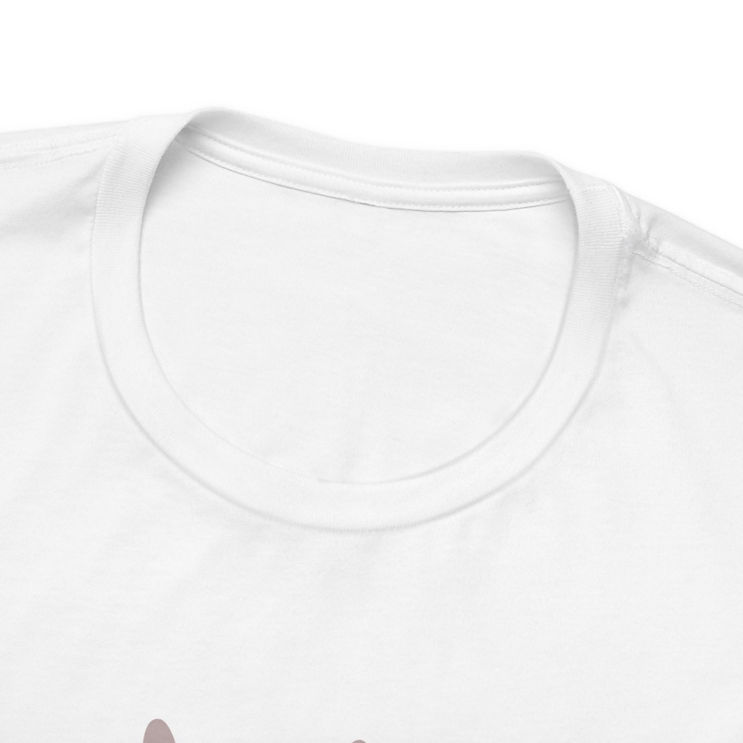 Bunny Love Whimsical Girl Rabbit with Spring Flowers Unisex Jersey Short Sleeve Tee