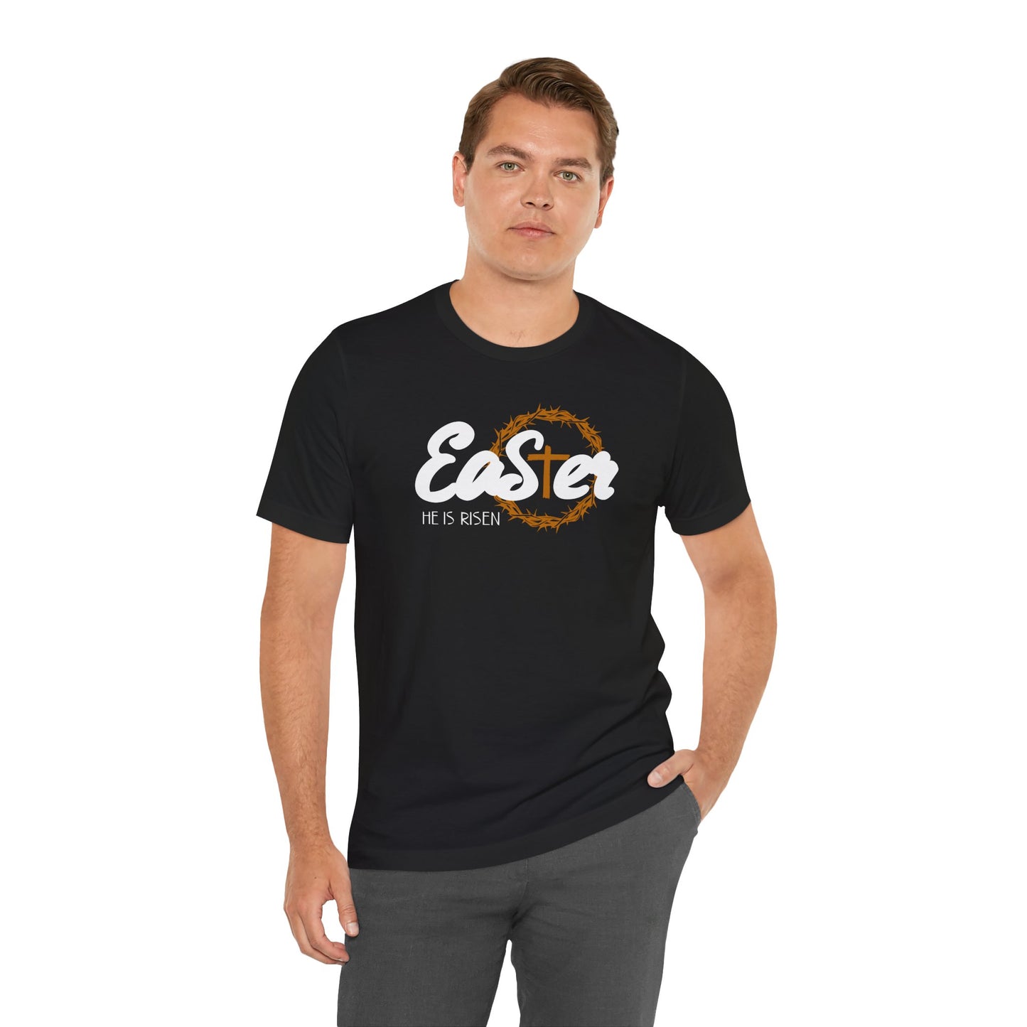 Easter He Is Risen Unisex Jersey Short Sleeve Tee