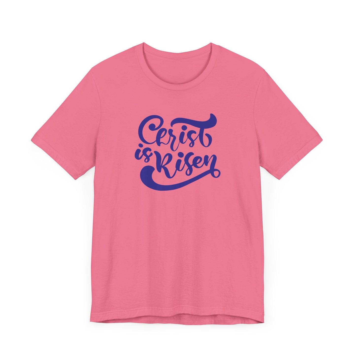 Christ is Risen Navy Print Unisex Jersey Short Sleeve Tee