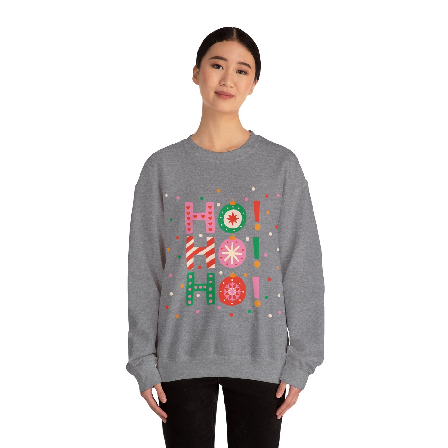 Unisex Heavy Blend Crewneck Sweatshirt Colorful Ho Ho Ho version 2 π
β¨