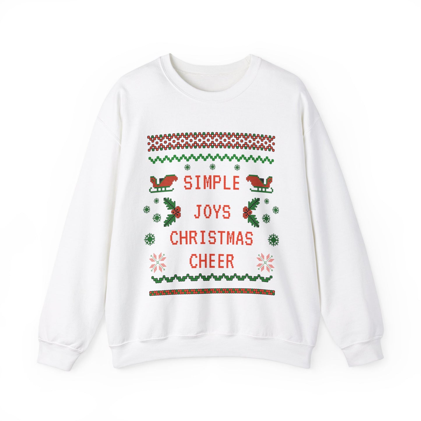 Unisex Heavy Blend Crewneck Sweatshirt Simple Joys Christmas Cheer πβ€οΈβ¨