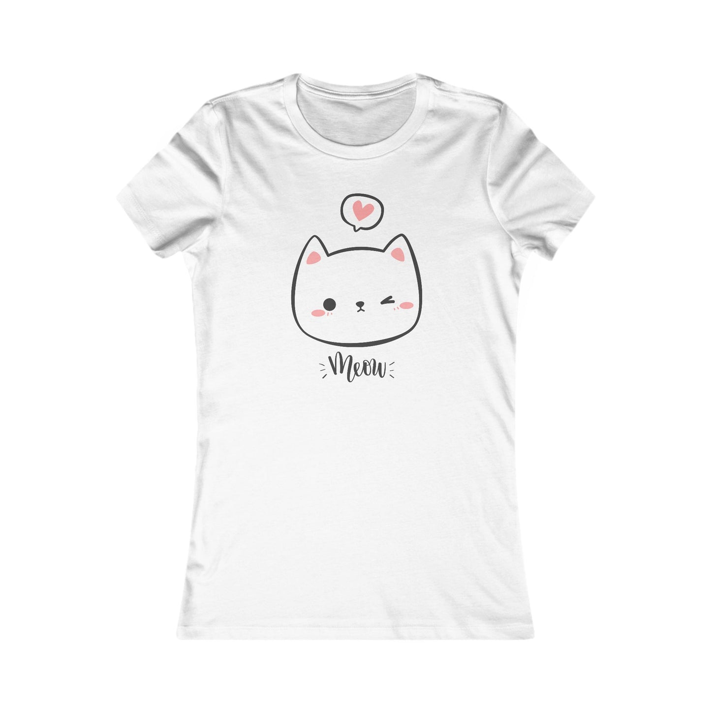 Winking Cat with Heart 😻💖 Women's Favorite T-Shirt