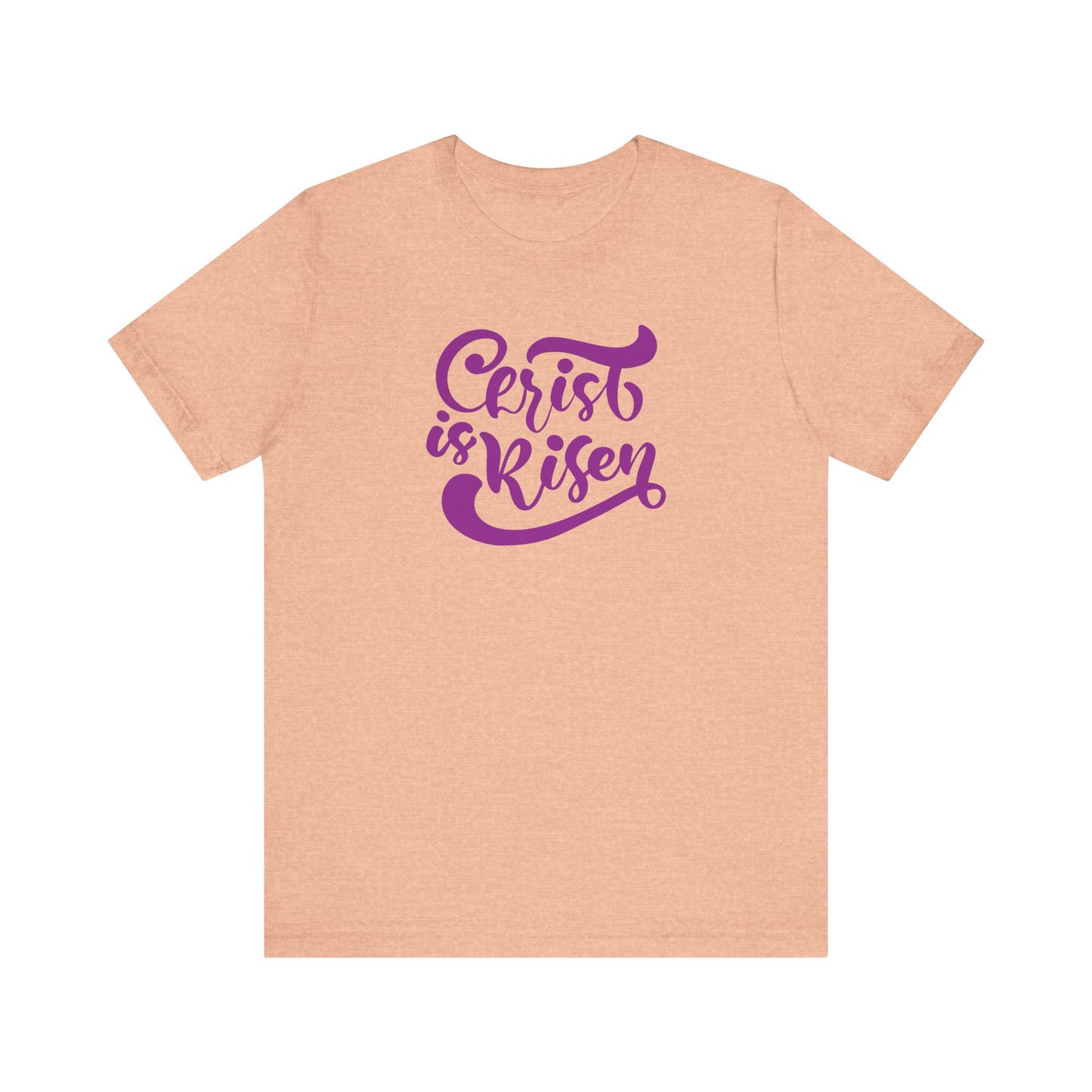Christ is Risen Purple Print Unisex Jersey Short Sleeve Tee