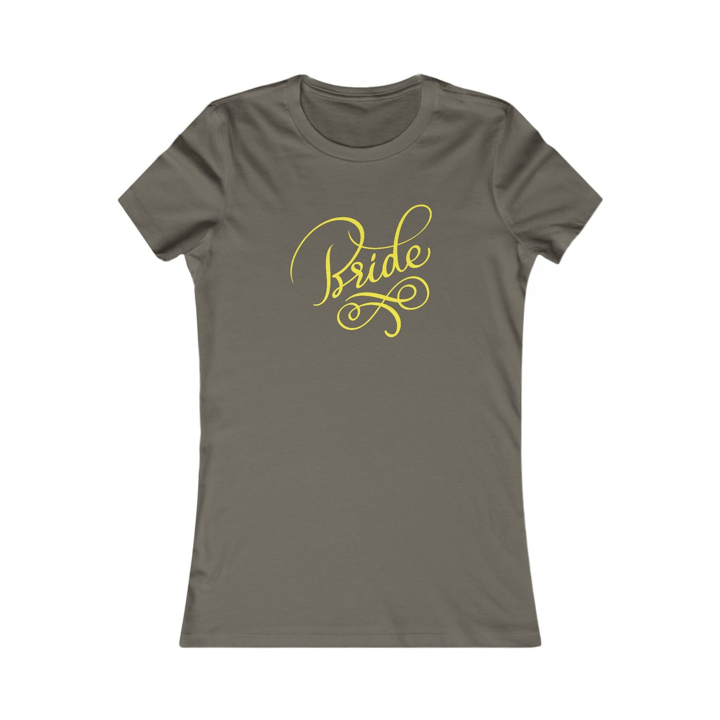 Women's Favorite Tee Bride Vibes Yellow Print