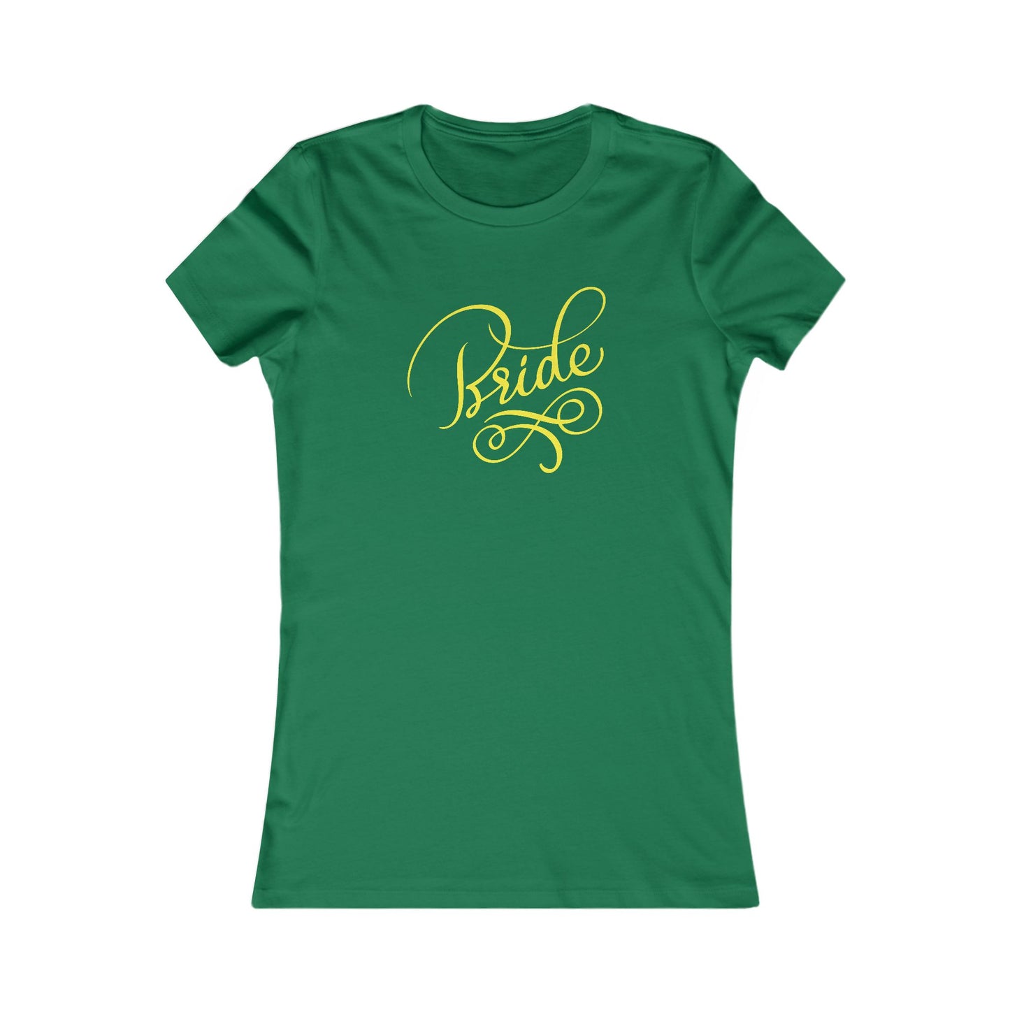Women's Favorite Tee Bride Vibes Yellow Print