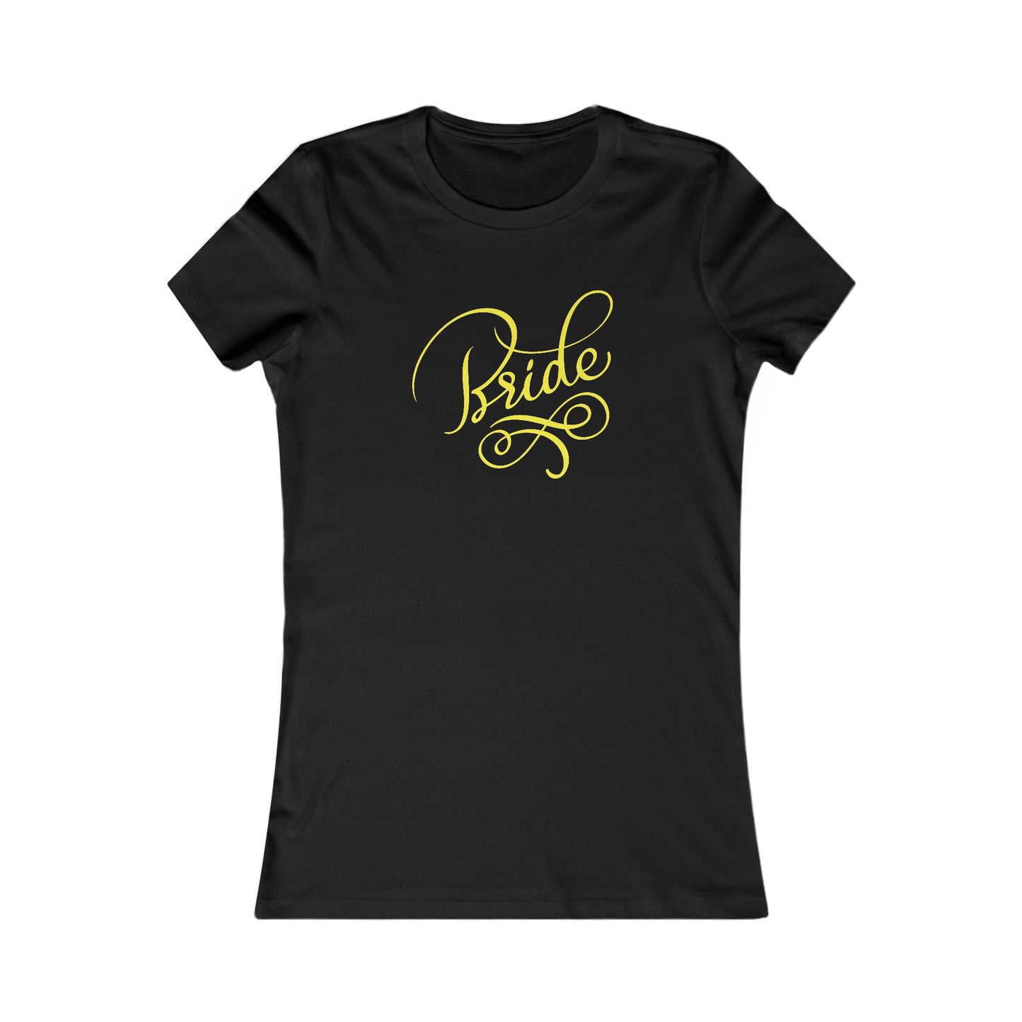 Women's Favorite Tee Bride Vibes Yellow Print