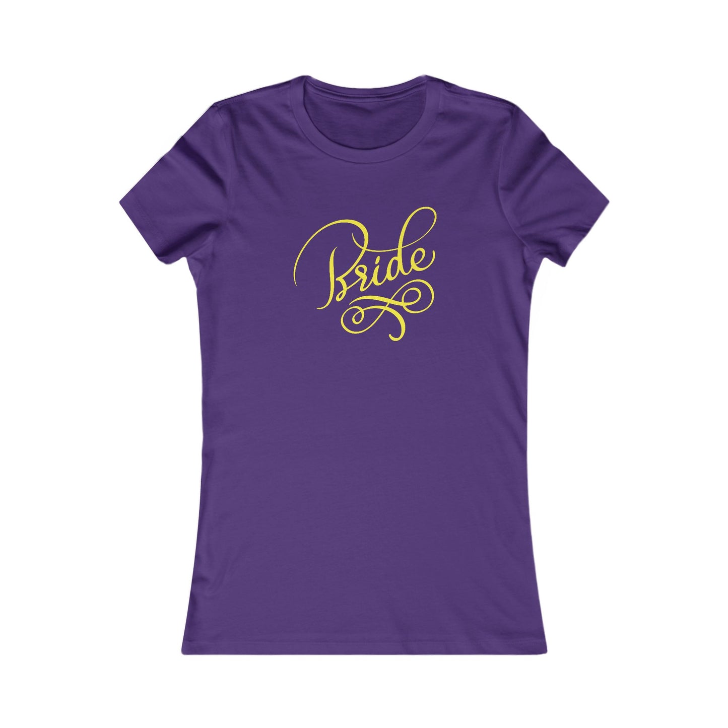 Women's Favorite Tee Bride Vibes Yellow Print