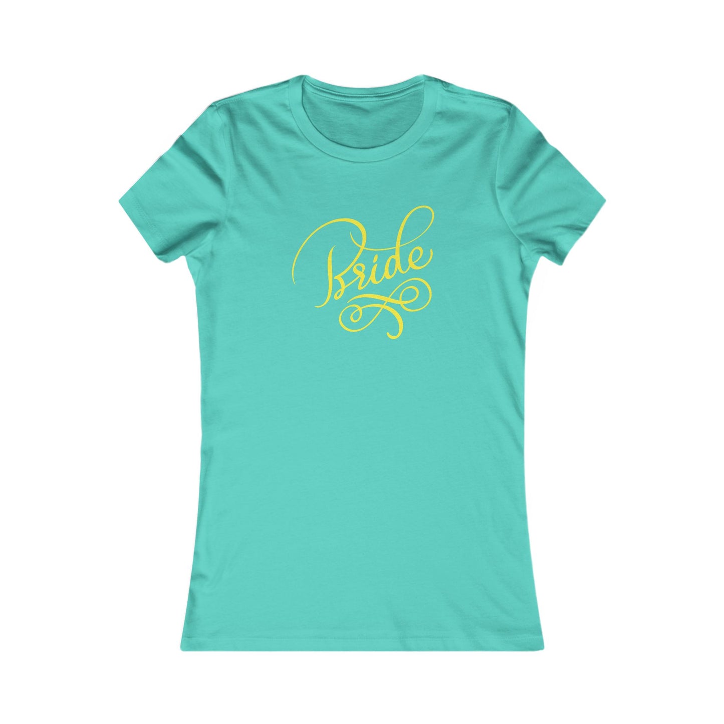 Women's Favorite Tee Bride Vibes Yellow Print