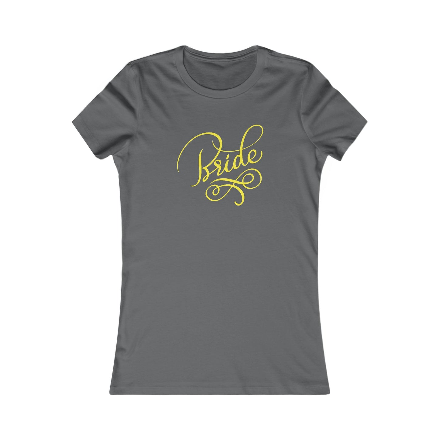 Women's Favorite Tee Bride Vibes Yellow Print