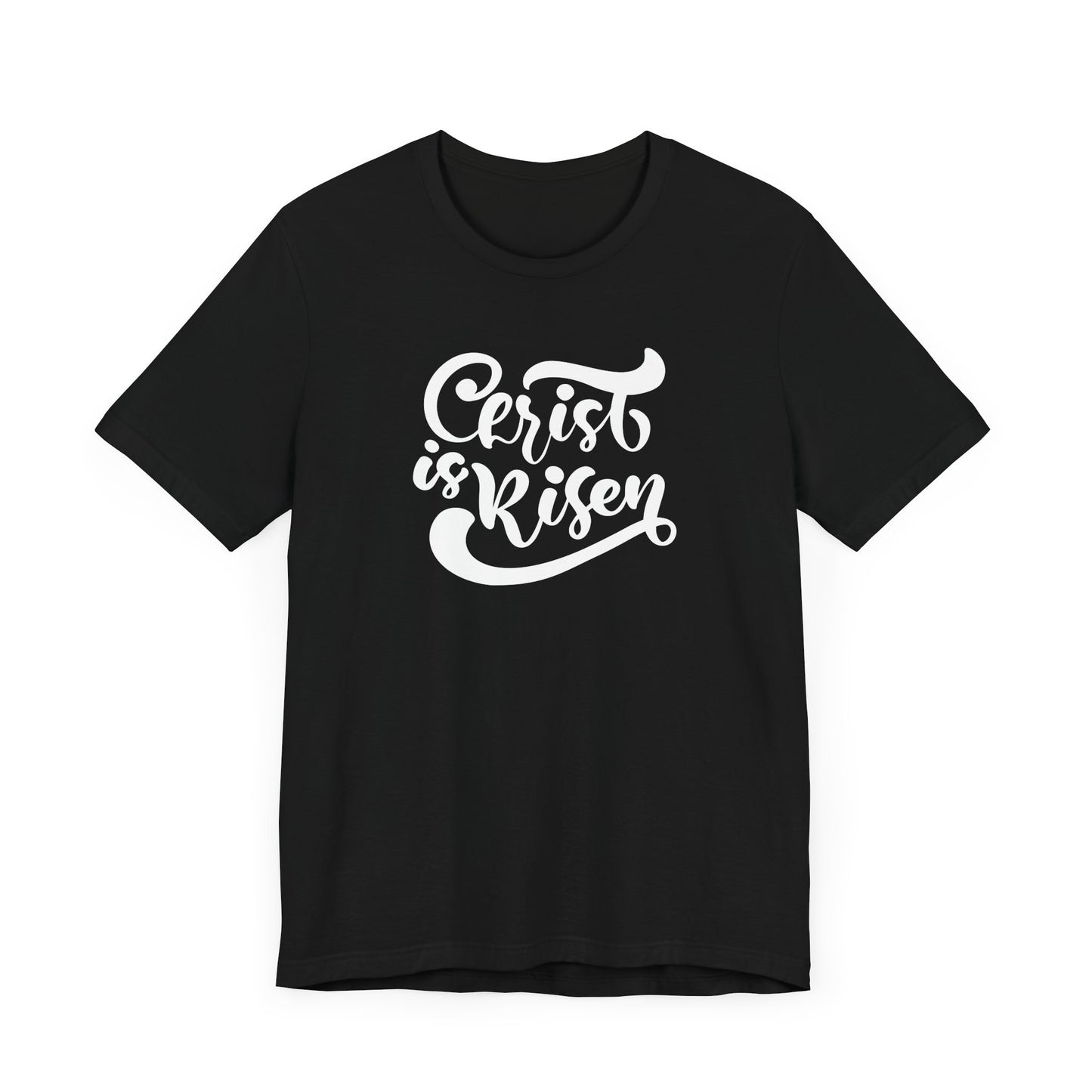Christ is Risen White Print Unisex Jersey Short Sleeve Tee