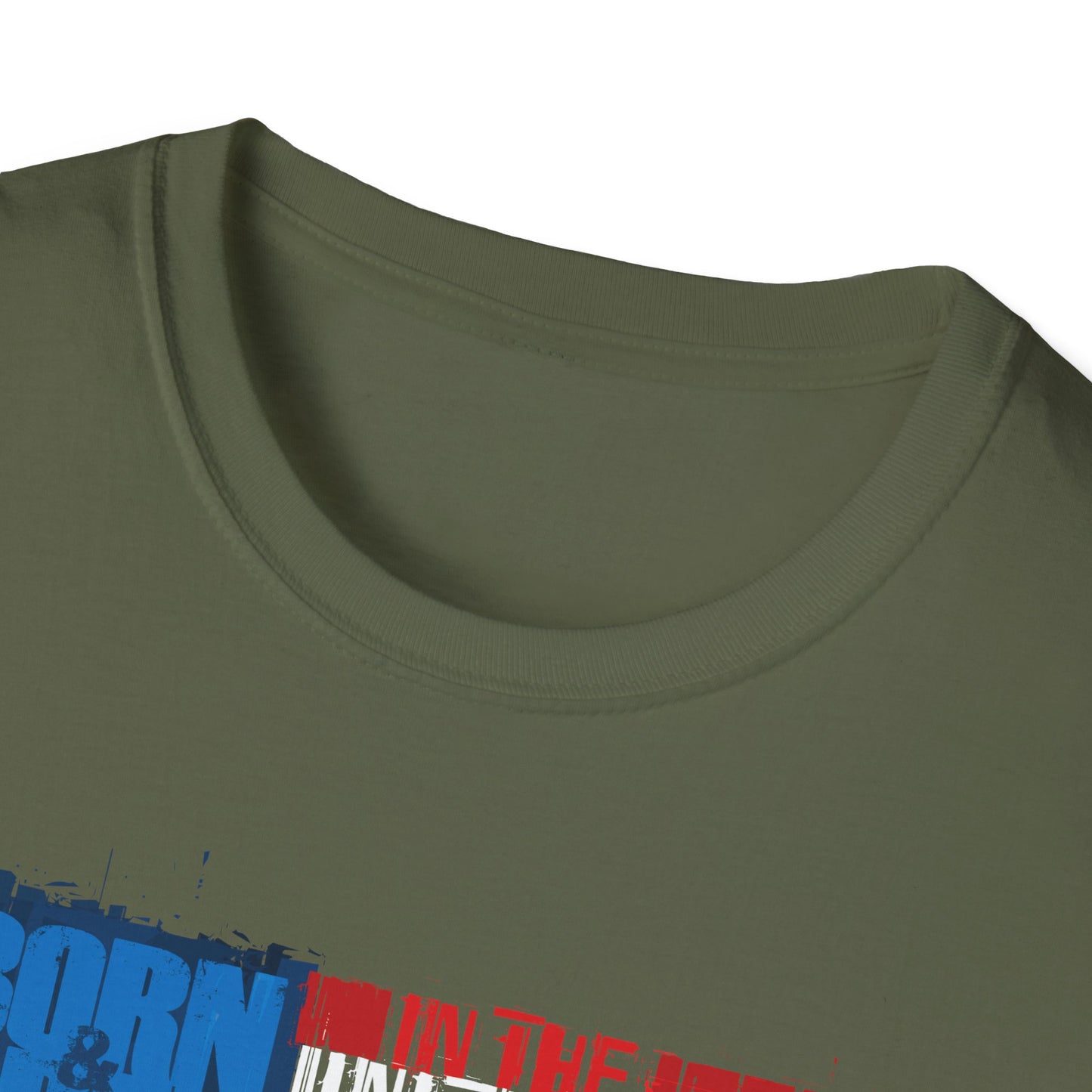 Born & Bred In The USA Unisex Softstyle T-Shirt