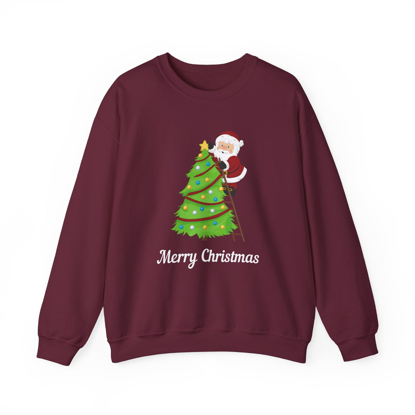 Unisex Heavy Blend Crewneck Sweatshirt Santa Climbing Ladder Merry Christmas π
πβ¨