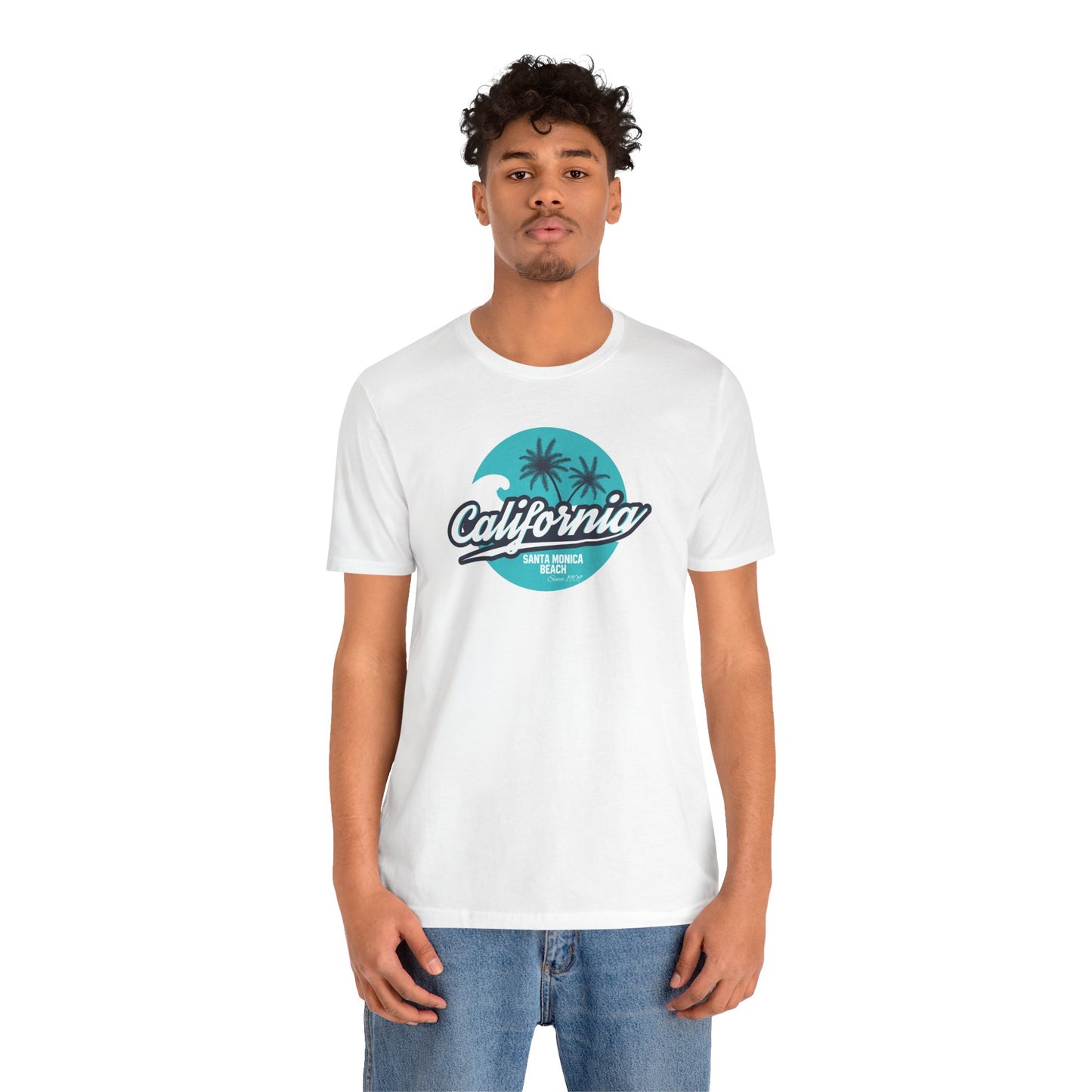 California Santa Monica Beach Unisex Jersey Short Sleeve Tee