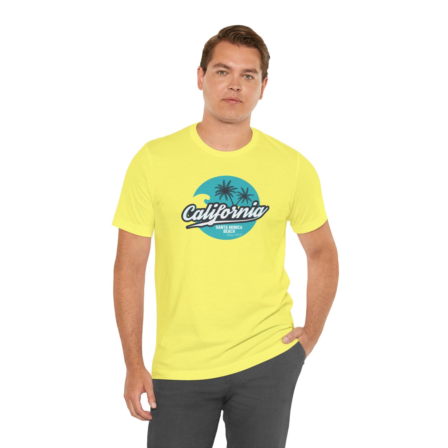 California Santa Monica Beach Unisex Jersey Short Sleeve Tee
