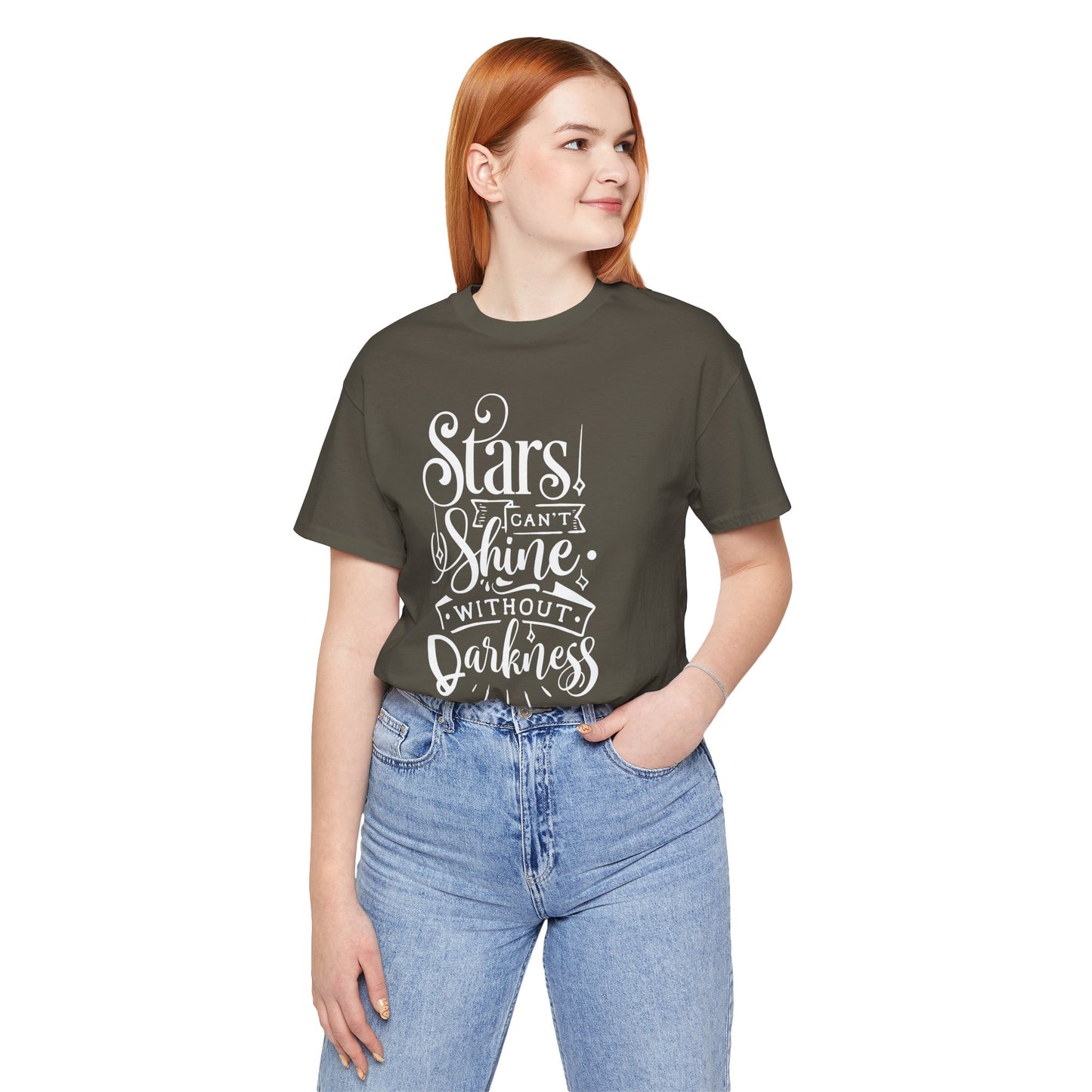 Stars Can't Shine Without Darkness Unisex Jersey Short Sleeve Tee