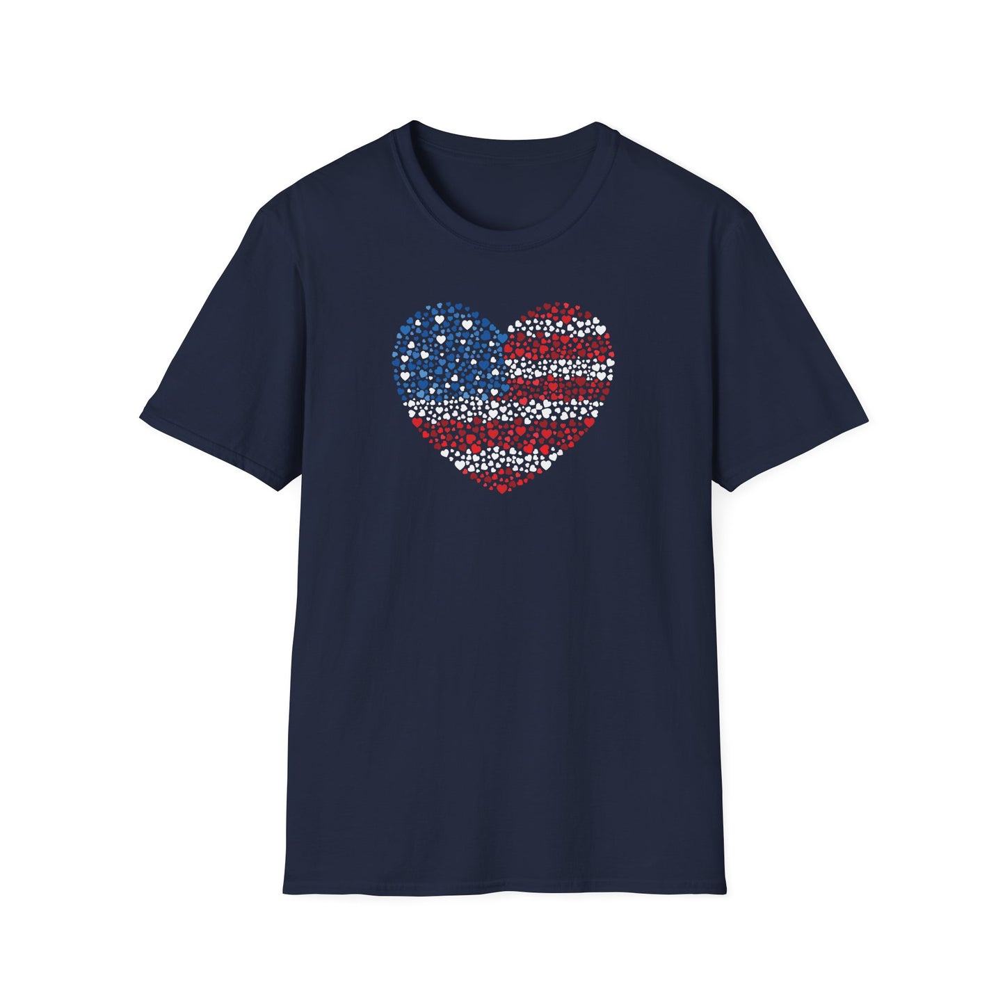 Patriotic Heartbeat Unisex Softstyle T-Shirt