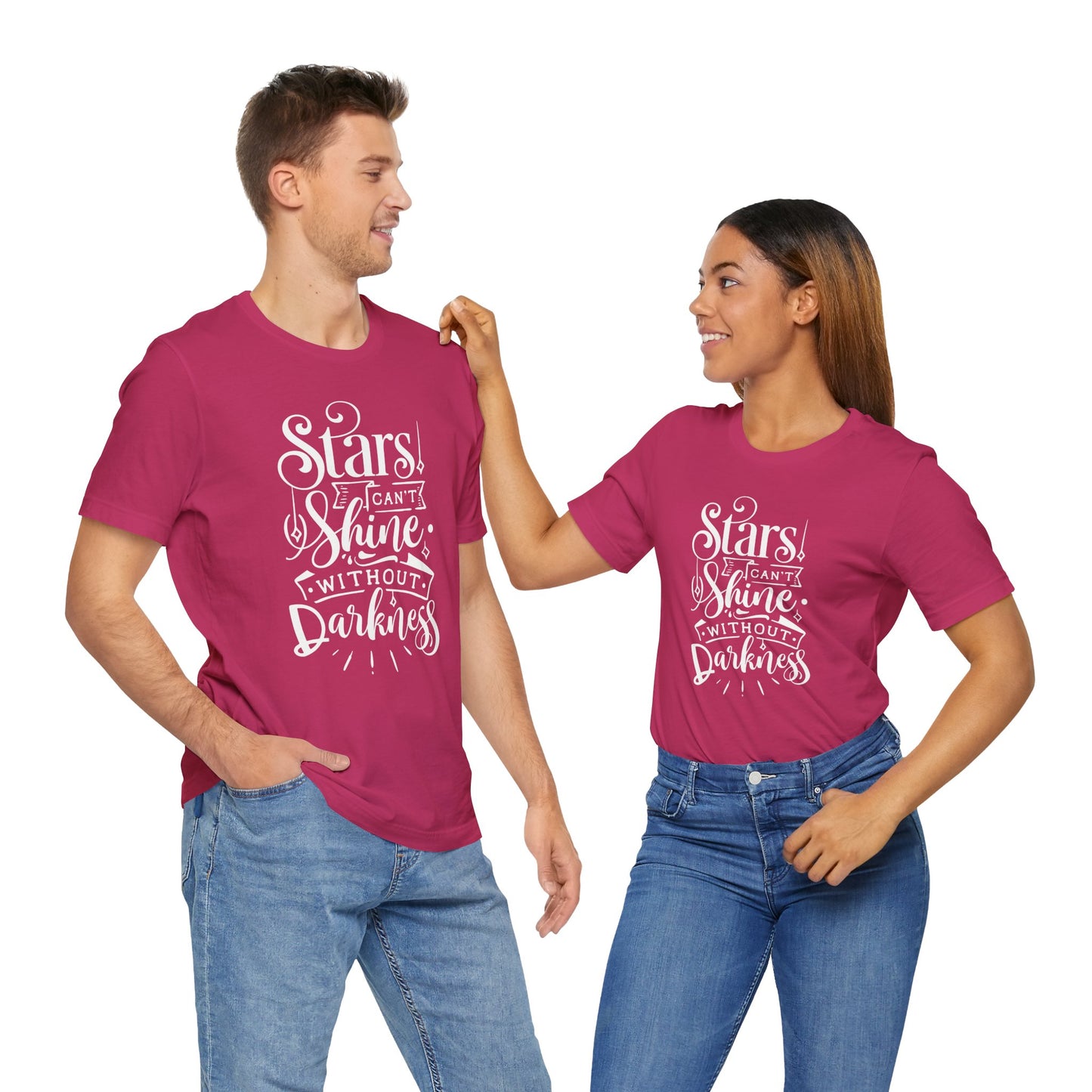 Stars Can't Shine Without Darkness Unisex Jersey Short Sleeve Tee