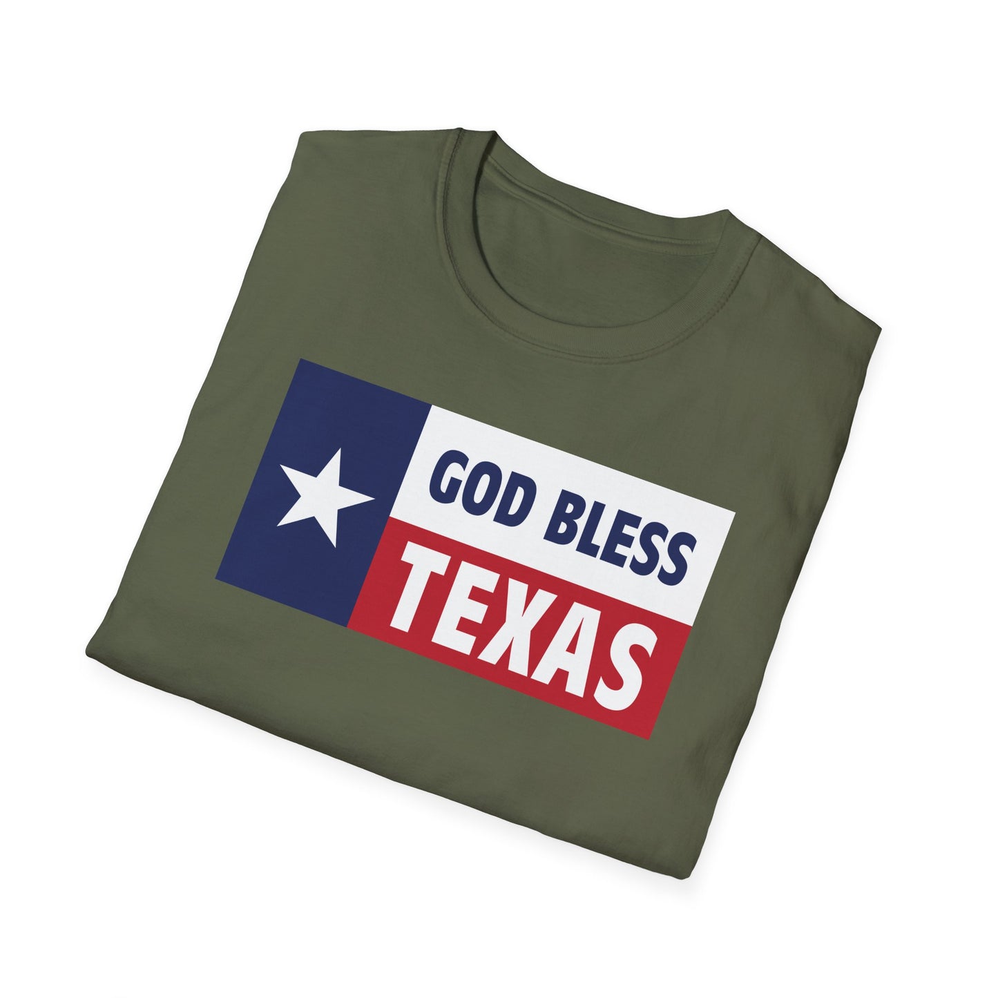 God Bless Texas Unisex Softstyle T-Shirt