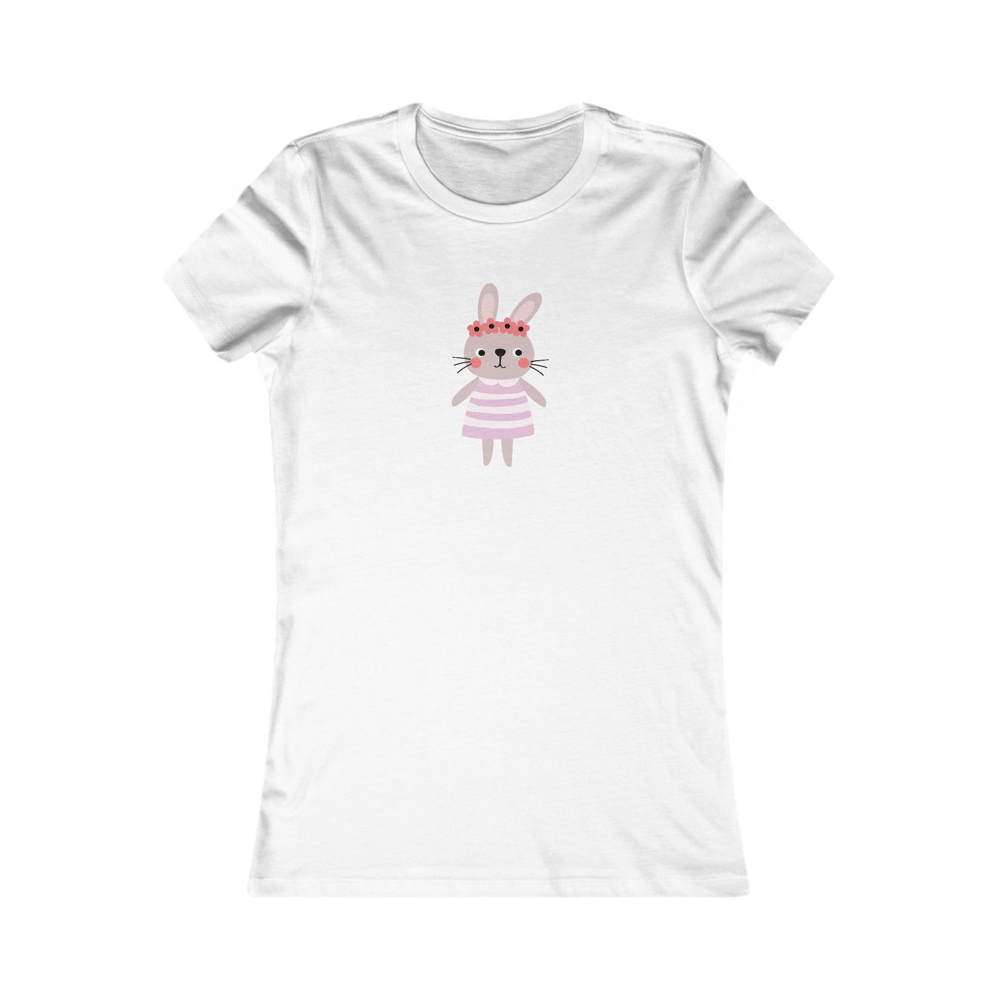 Springtime Bunny Delight Easter-inspired Girl Rabbit Women's Favorite T-Shirt