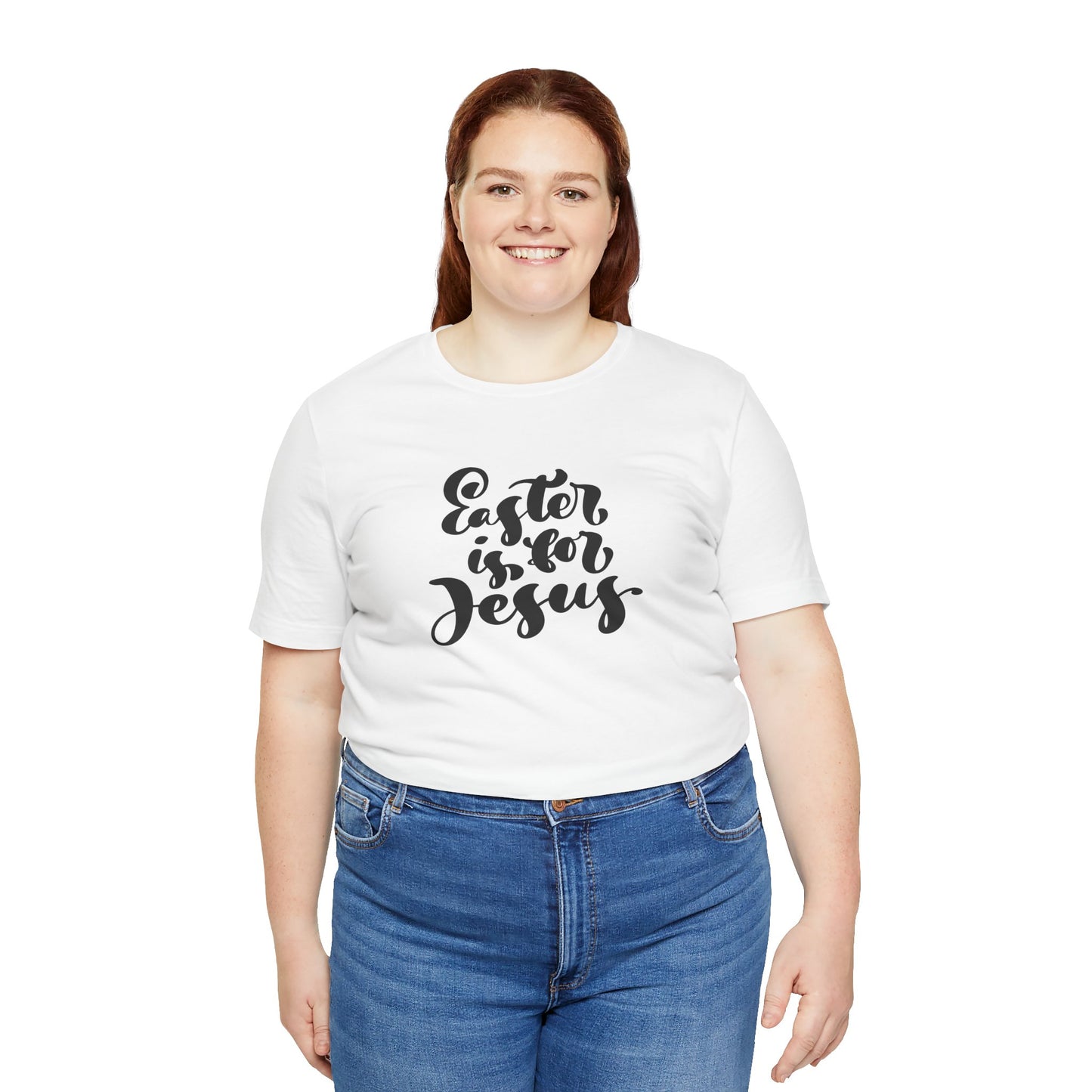 Easter is for Jesus Brush Script Unisex Jersey Short Sleeve Tee