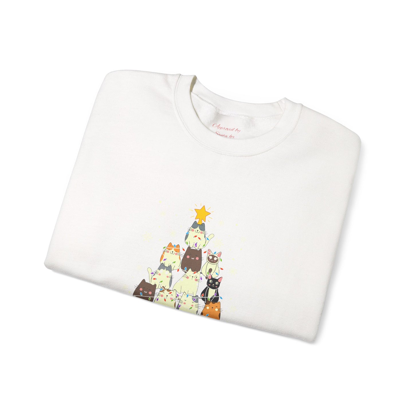 Merry Christmas Cat Tree ππΎβ¨ Unisex Heavy Blend Crewneck Sweatshirt