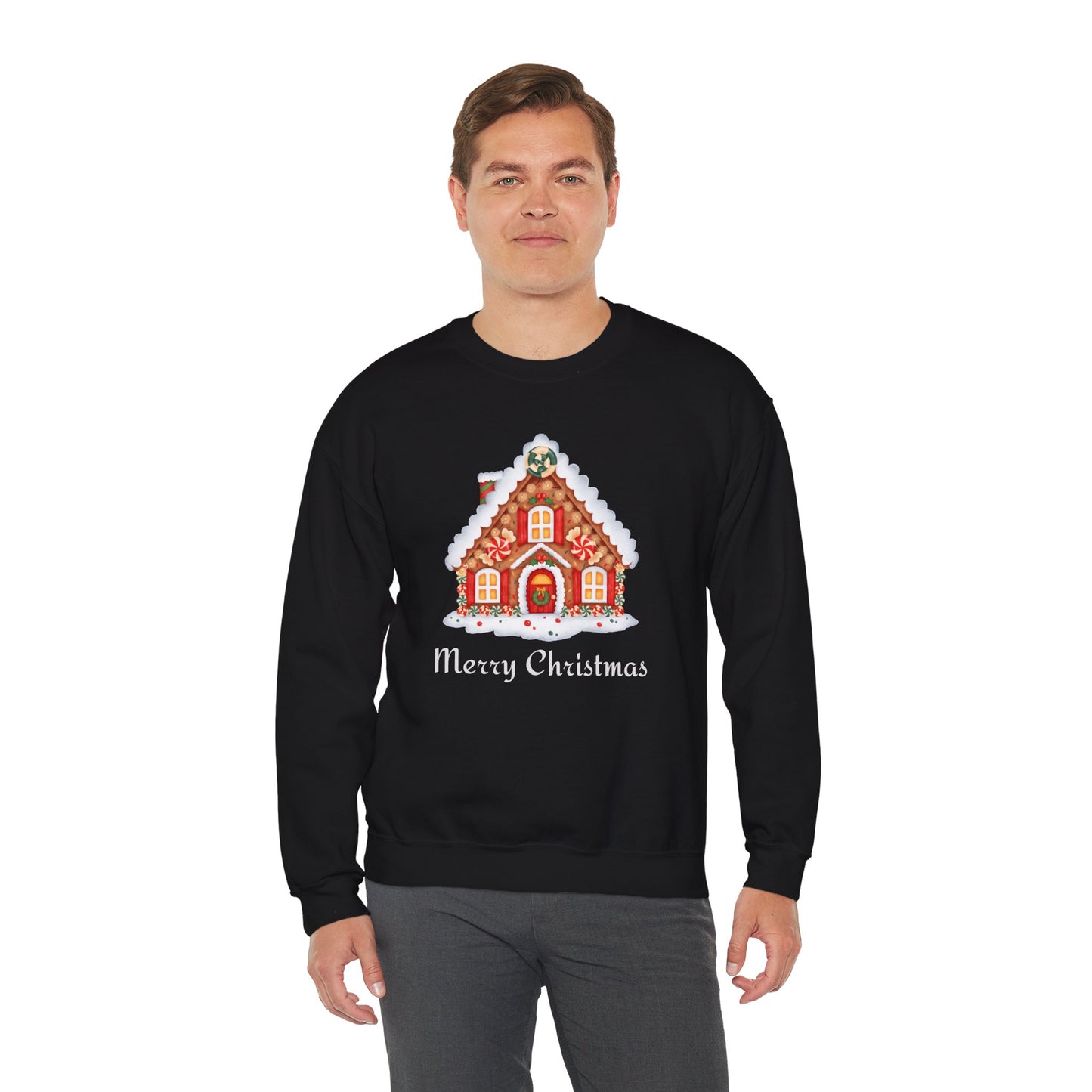 Christmas Gingerbread House ππ¬β¨ Unisex Heavy Blend Crewneck Sweatshirt