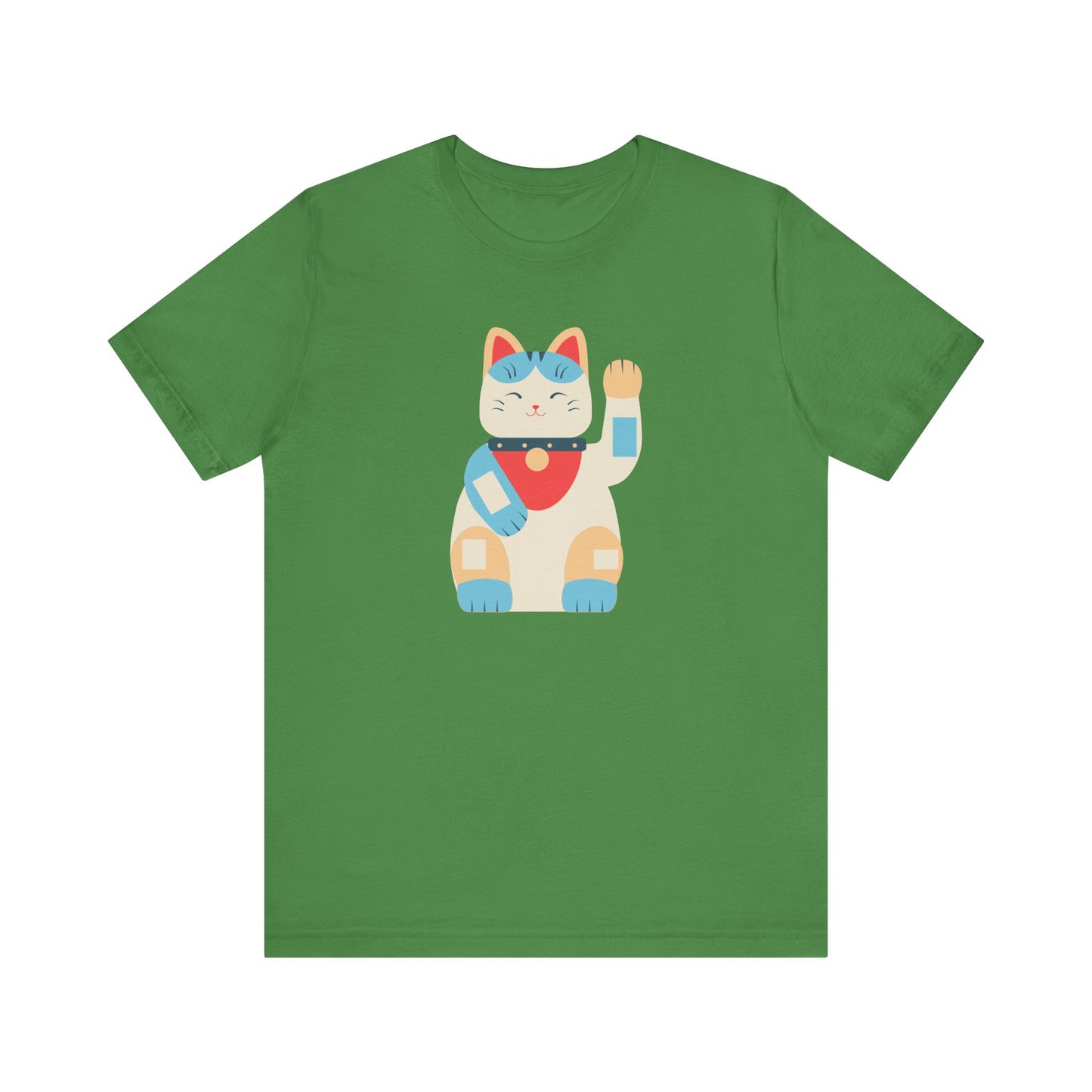Good Vibes With Maneki-Neko Cat Unisex Jersey Short Sleeve Tee