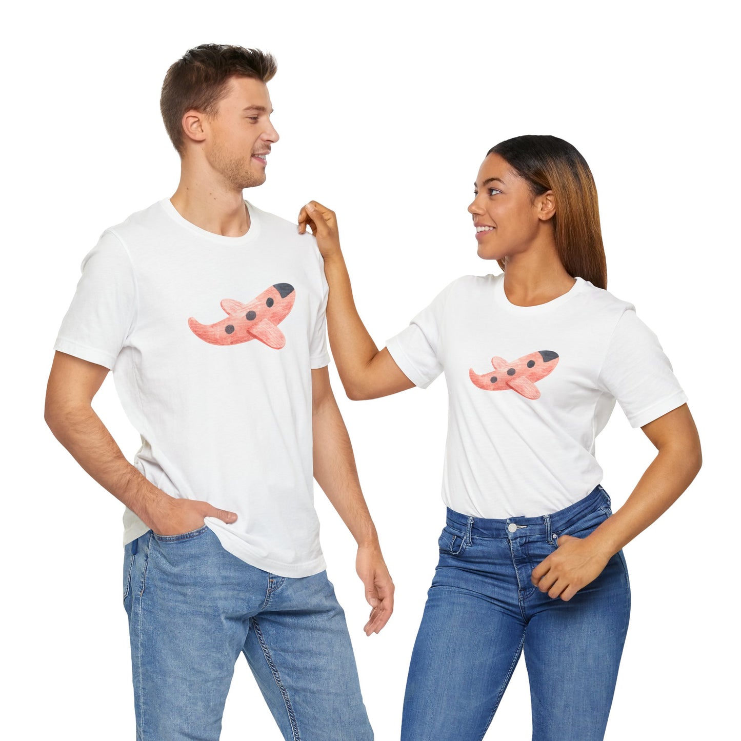 Red plane Unisex Jersey Short Sleeve Tee
