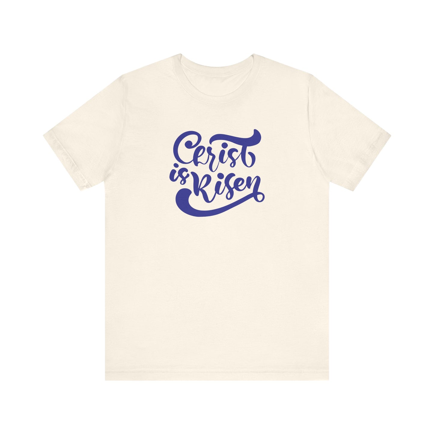 Christ is Risen Navy Print Unisex Jersey Short Sleeve Tee