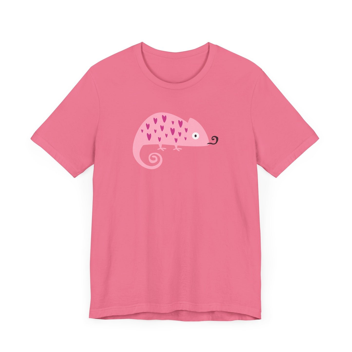 Pink Chameleon Love Heartfelt Charm Unisex Jersey Short Sleeve Tee