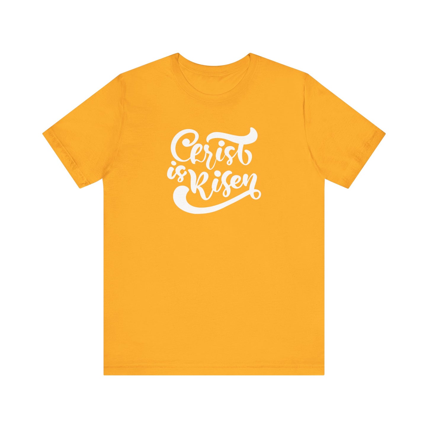 Christ is Risen White Print Unisex Jersey Short Sleeve Tee