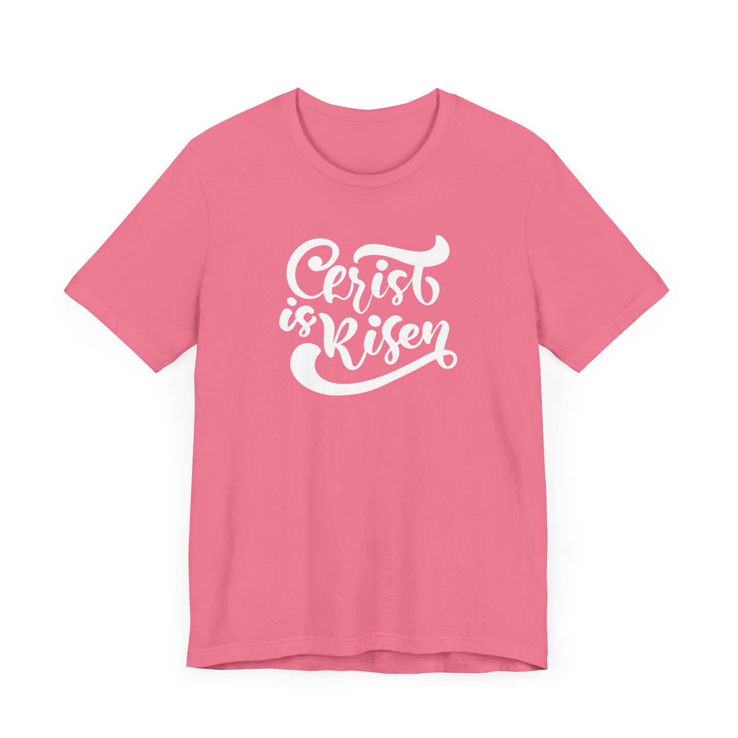 Christ is Risen White Print Unisex Jersey Short Sleeve Tee