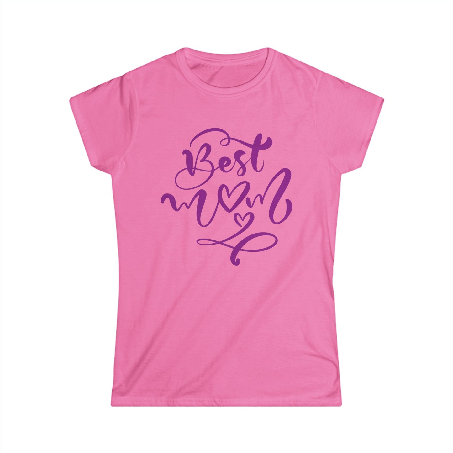 Best Mom Purple Color Print Women's Softstyle Tee